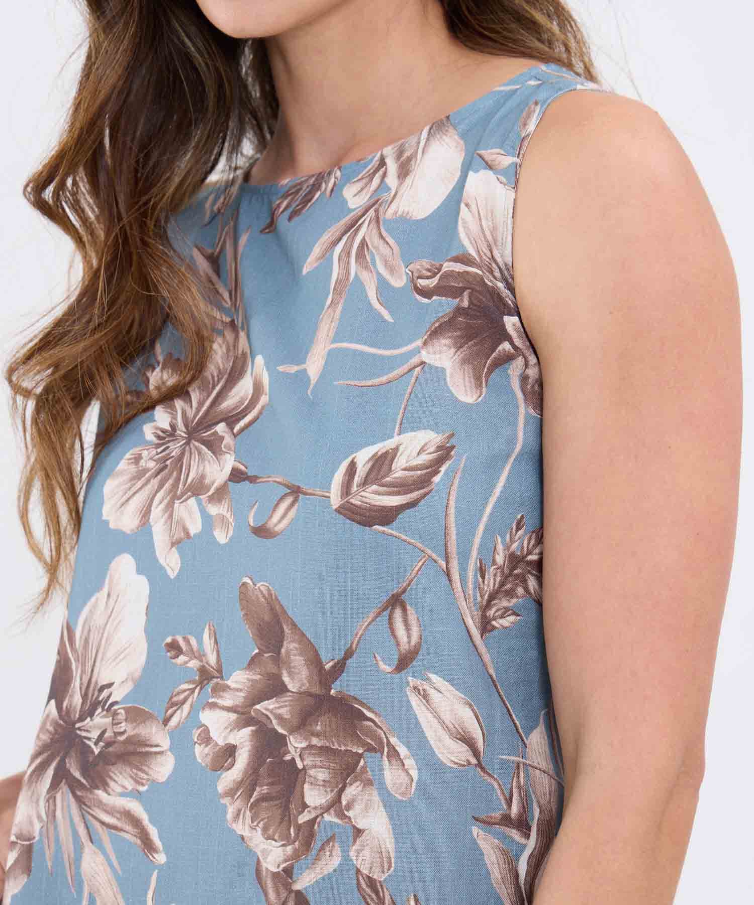 Vestido Oliva Clásico azul marino para mujer, vista 3