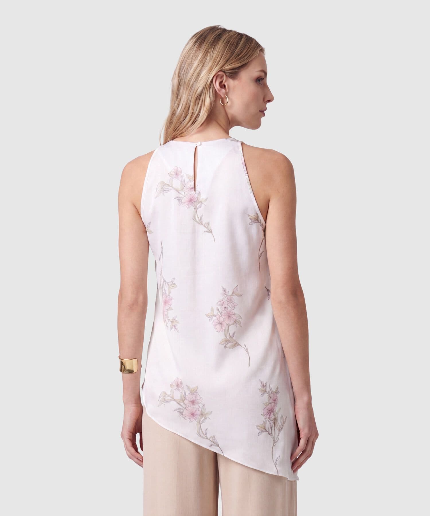 Blusa Selva Minimalista blanco para mujer, vista 4