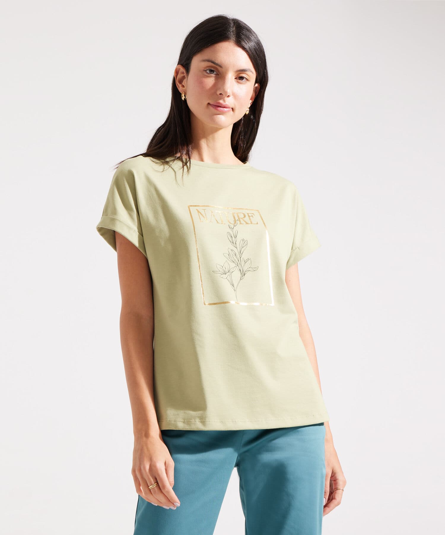 Camiseta Brisa de Ciudad verde oliva para mujer, vista principal