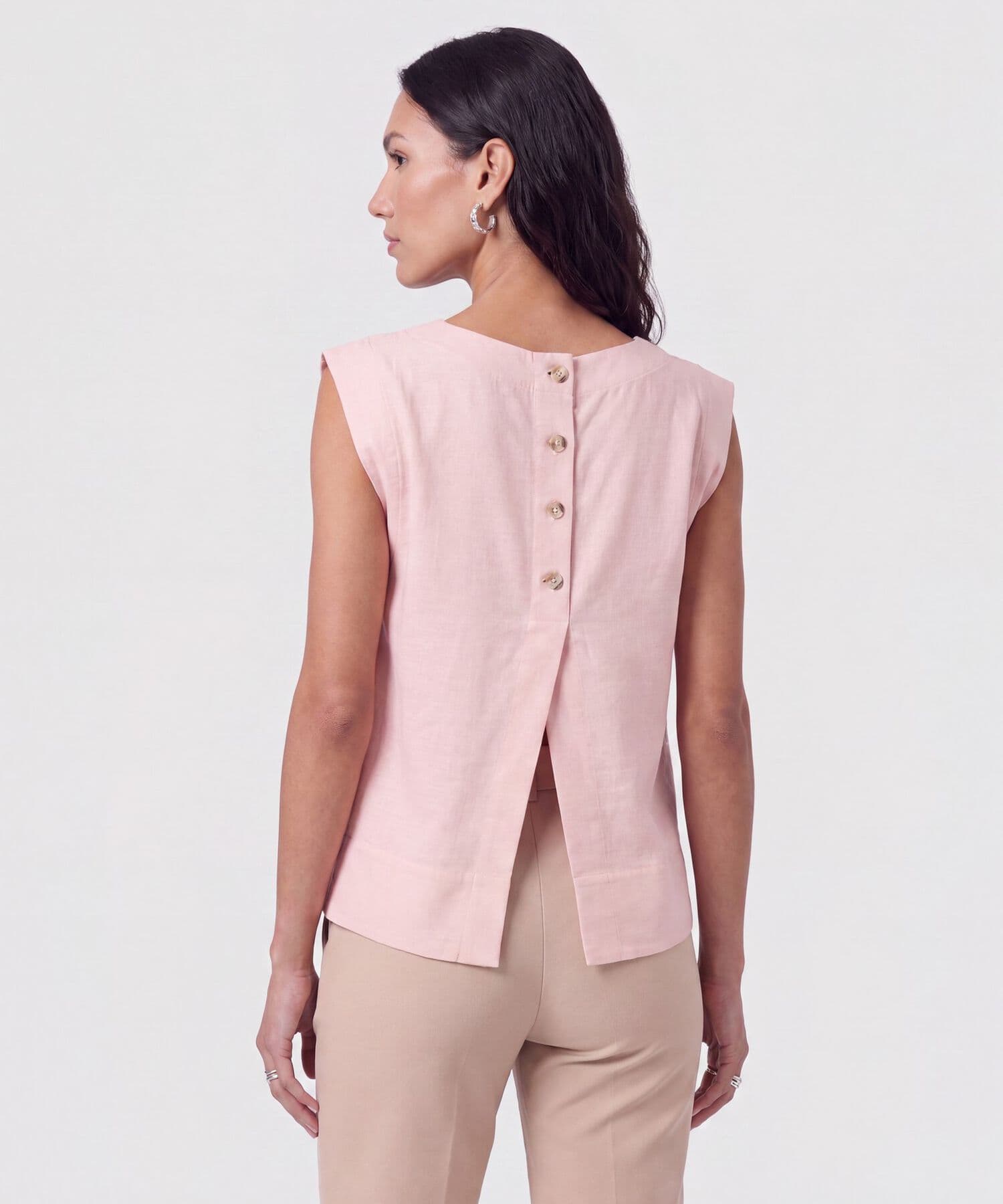 Blusa Sierra de Viaje rosa empolvado para mujer, vista 4