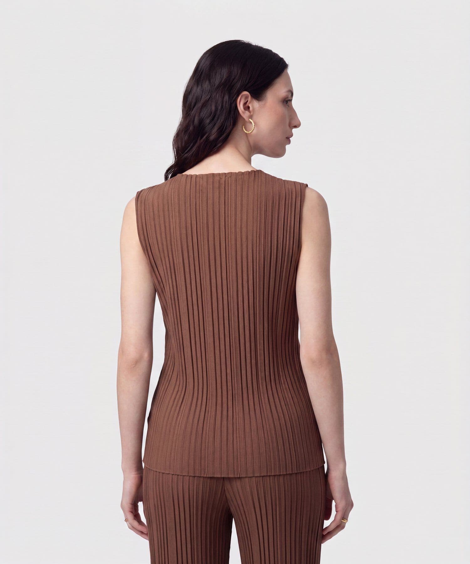 Blusa Oliva de Noche café para mujer, vista 4