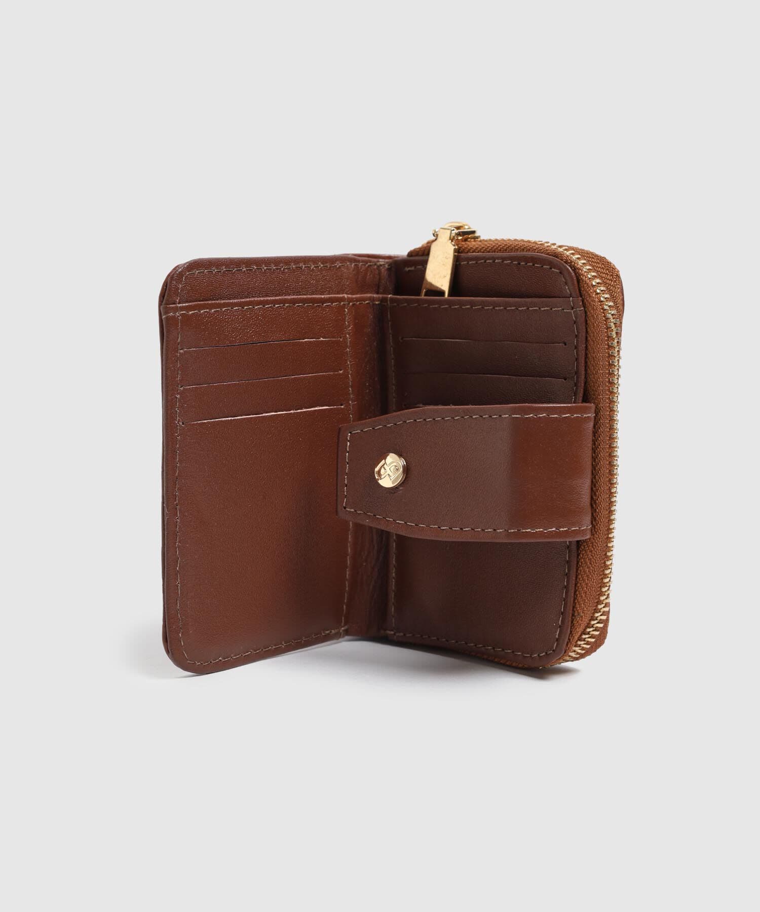 Billetera Dorada Edición Índigo café para mujer, vista 2