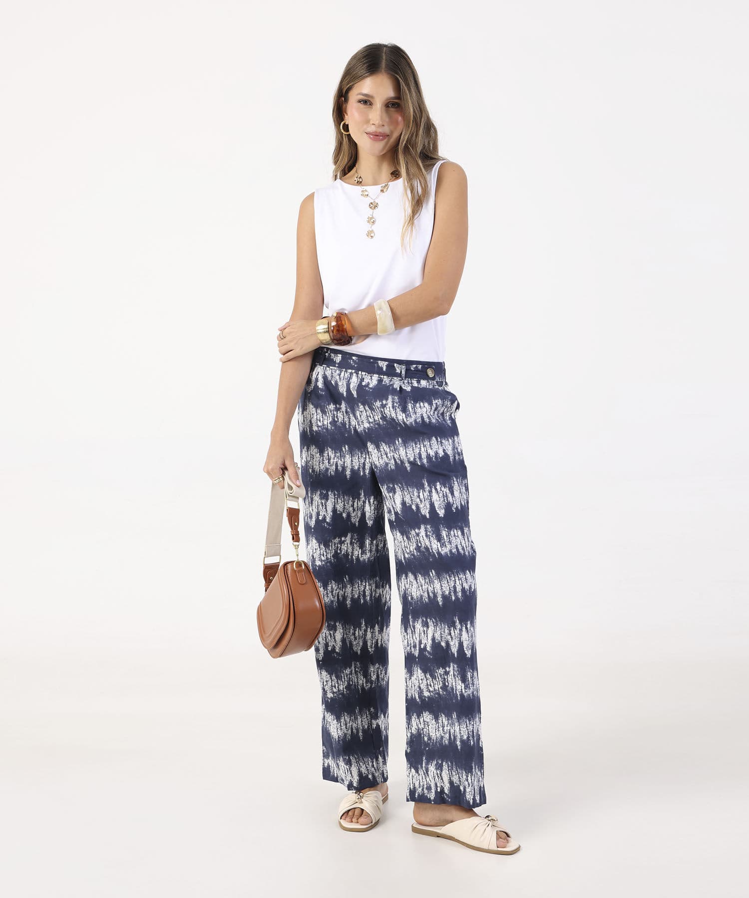Pantalón Isadora de Ciudad azul marino para mujer, vista 2