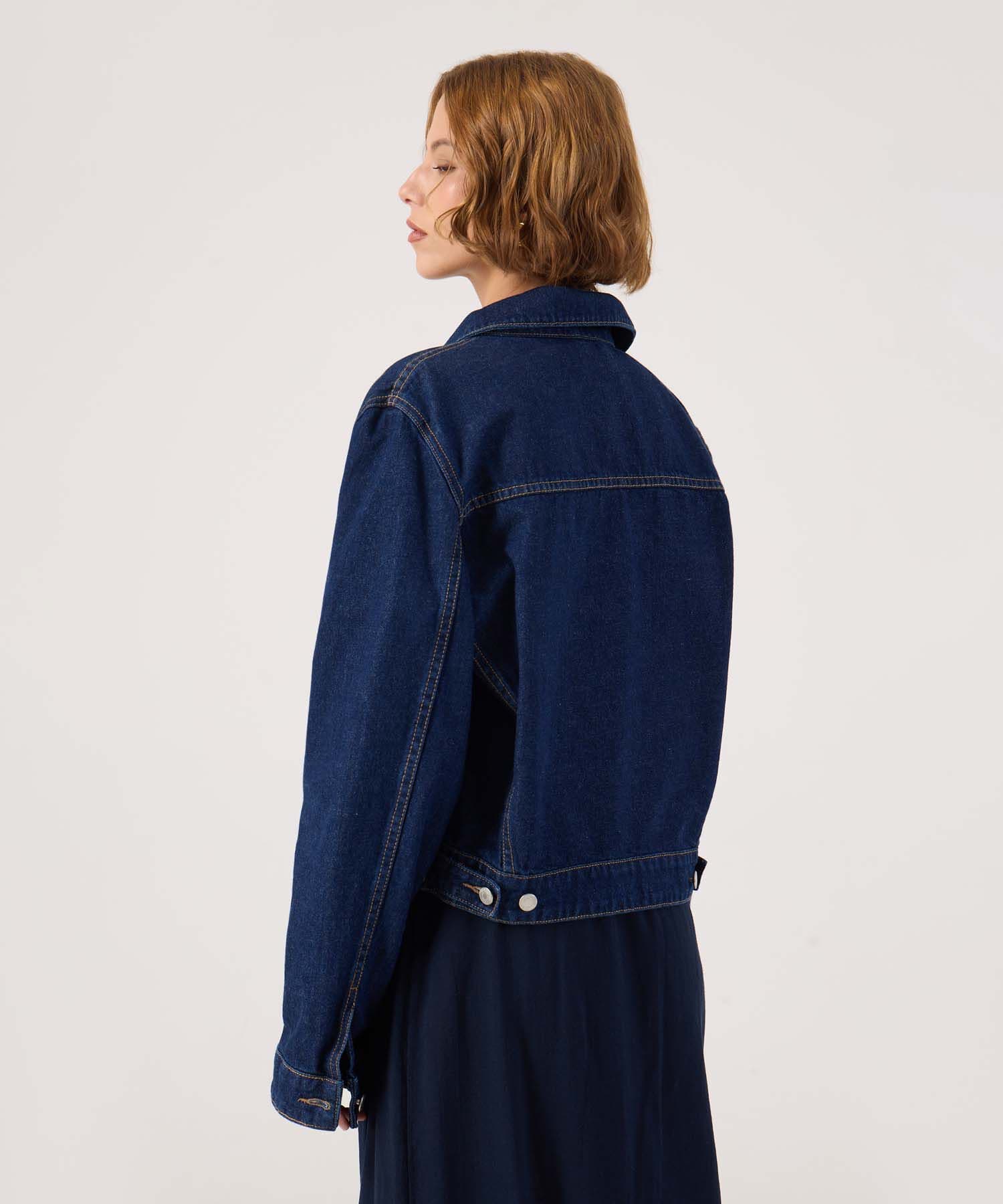 Chaqueta Orquídea Contemporáneo azul marino para mujer, vista 4