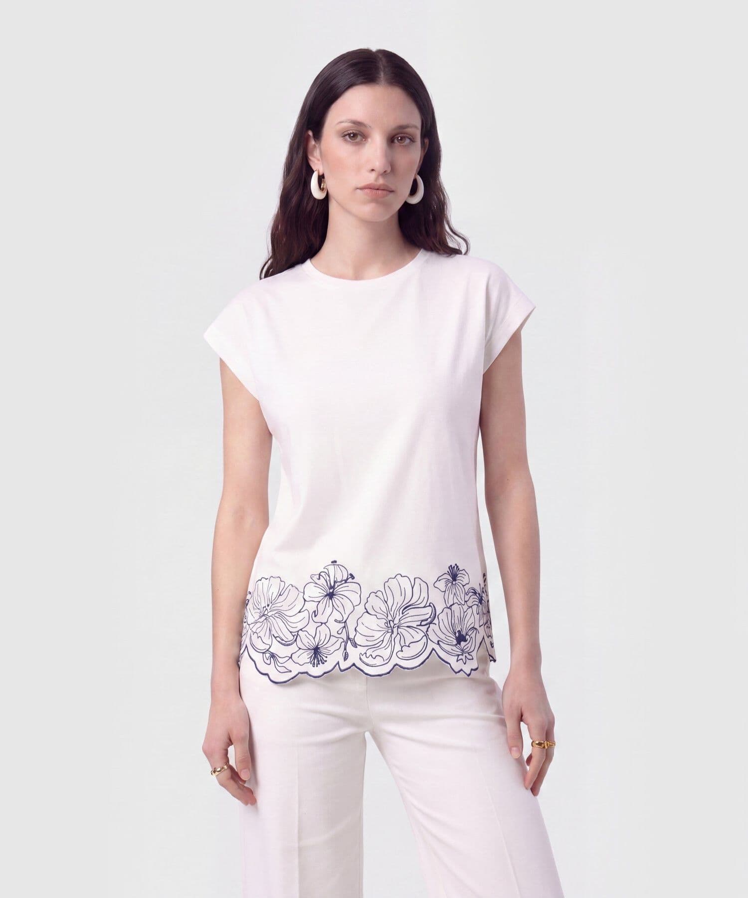 Camiseta Orquídea Ligero blanco para mujer, vista principal