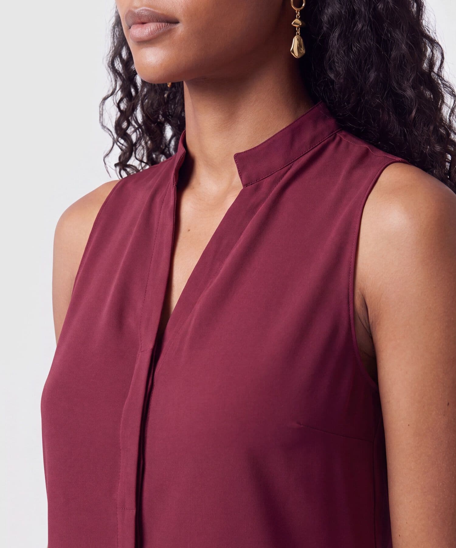 Blusa Litoral Suave café para mujer, vista 3