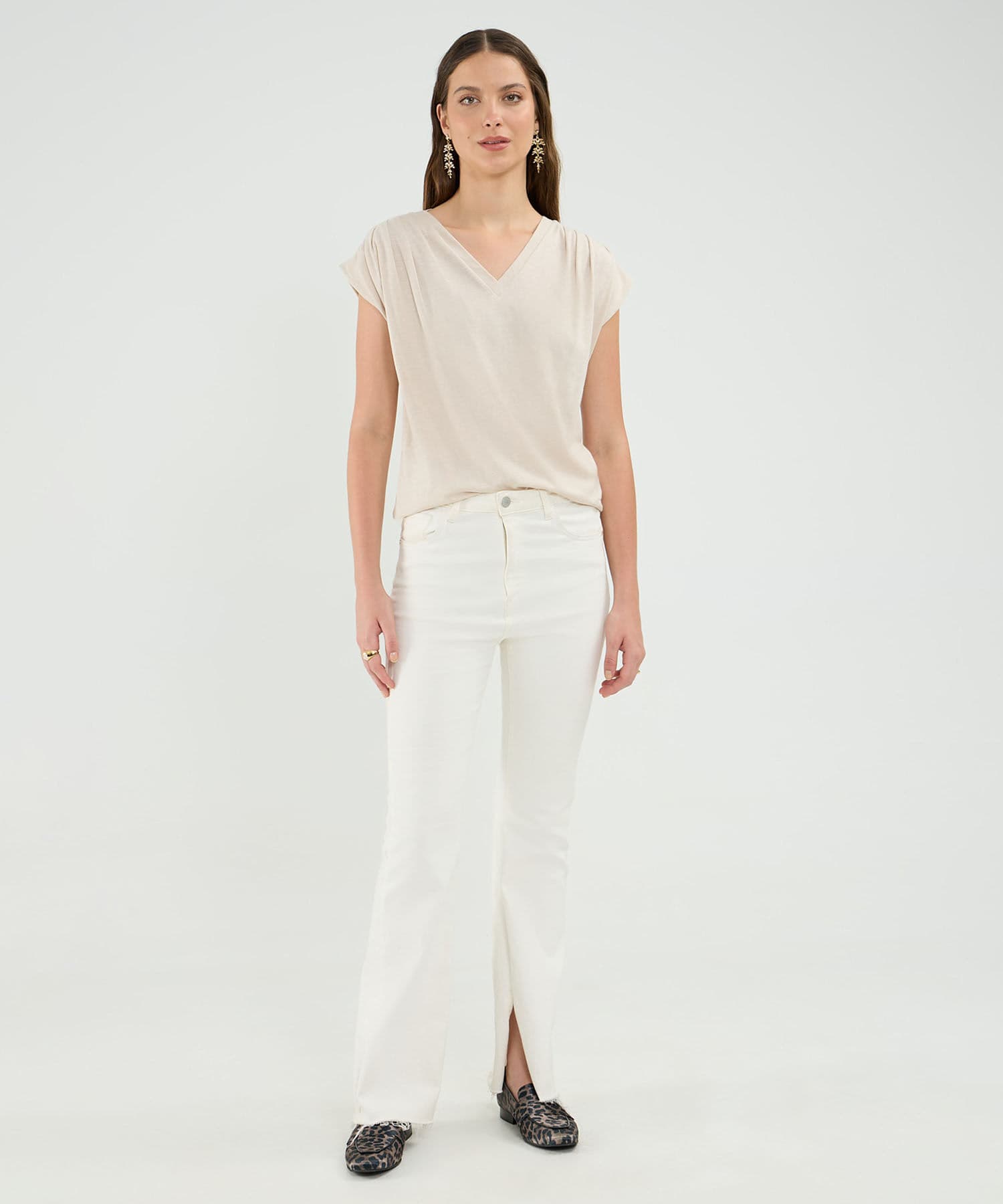 Camiseta Cedro Sastre arena para mujer, vista 2