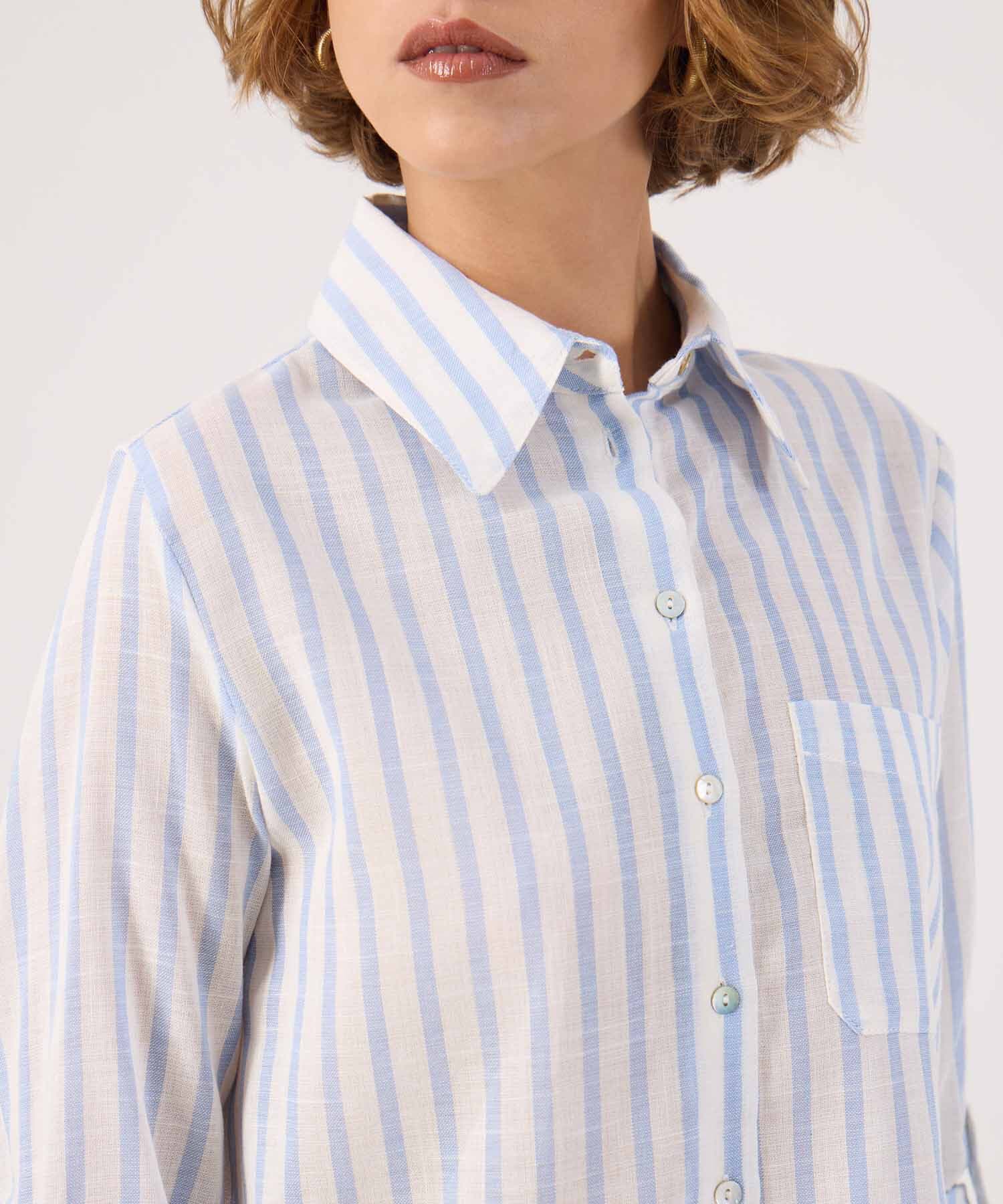 Camisa Marea Ligero azul marino para mujer, vista 3