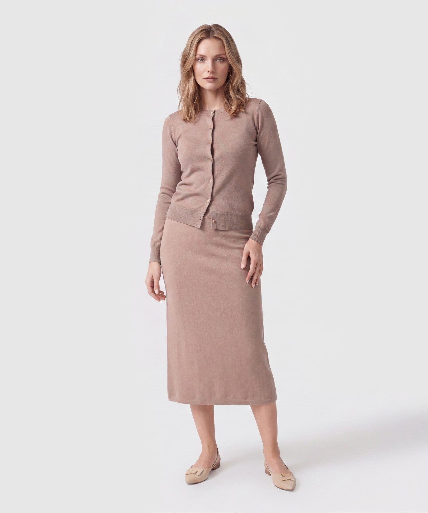 Falda Carmín de Ciudad café para mujer, vista 2