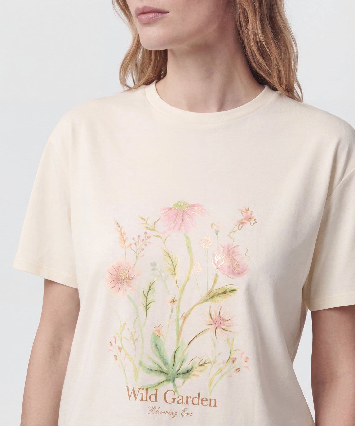 Camiseta Palma Esencial dorado para mujer, vista 3