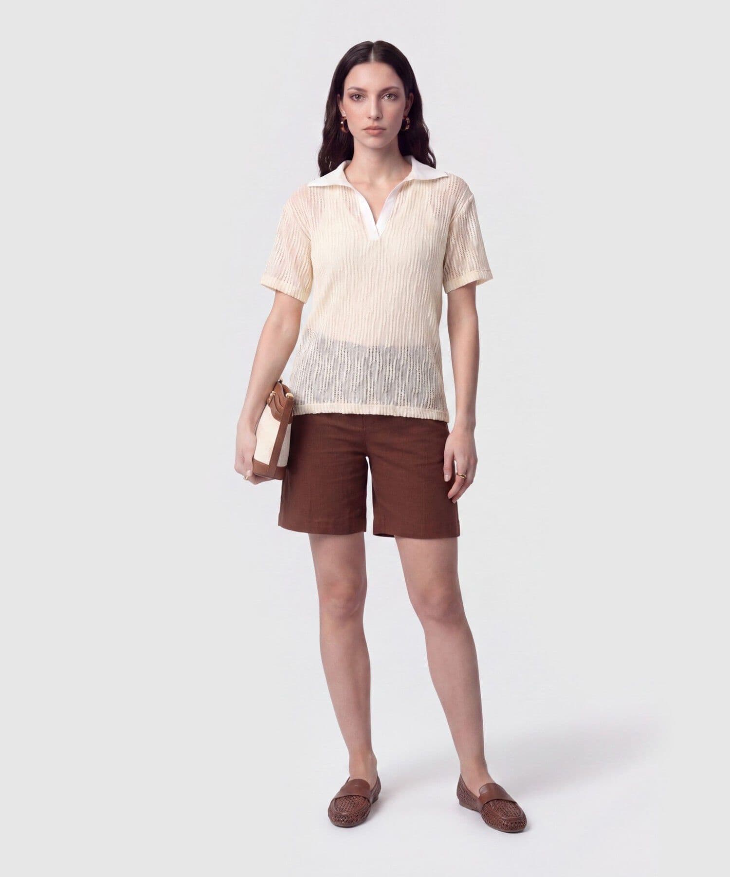 Polo Selva de Día lila para mujer, vista 2