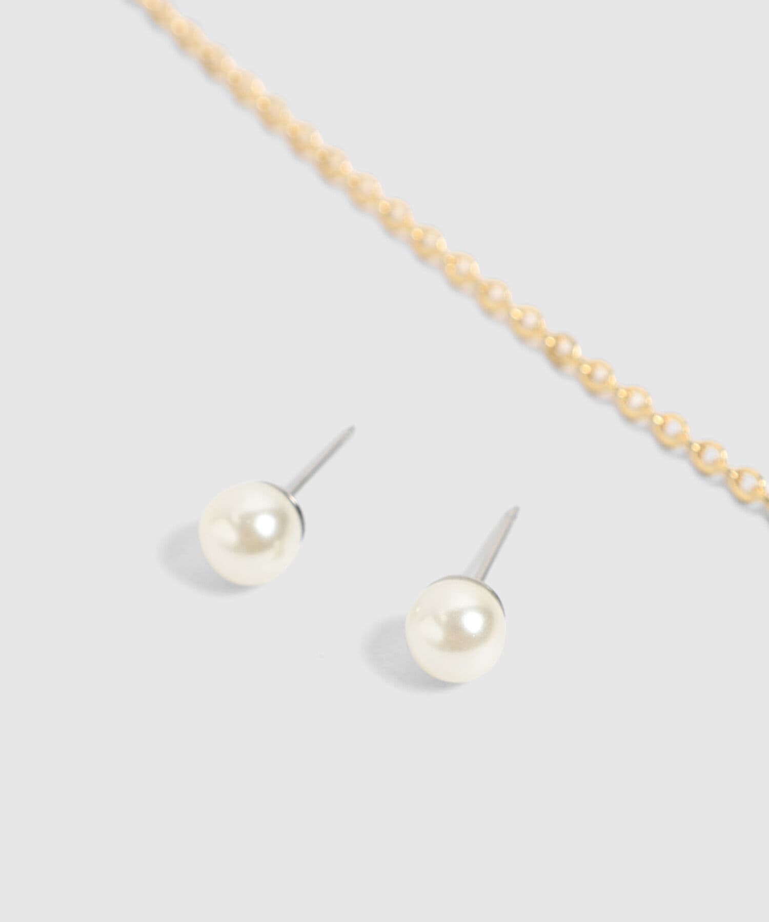 Aretes Julieta Minimalista dorado para mujer, vista 3