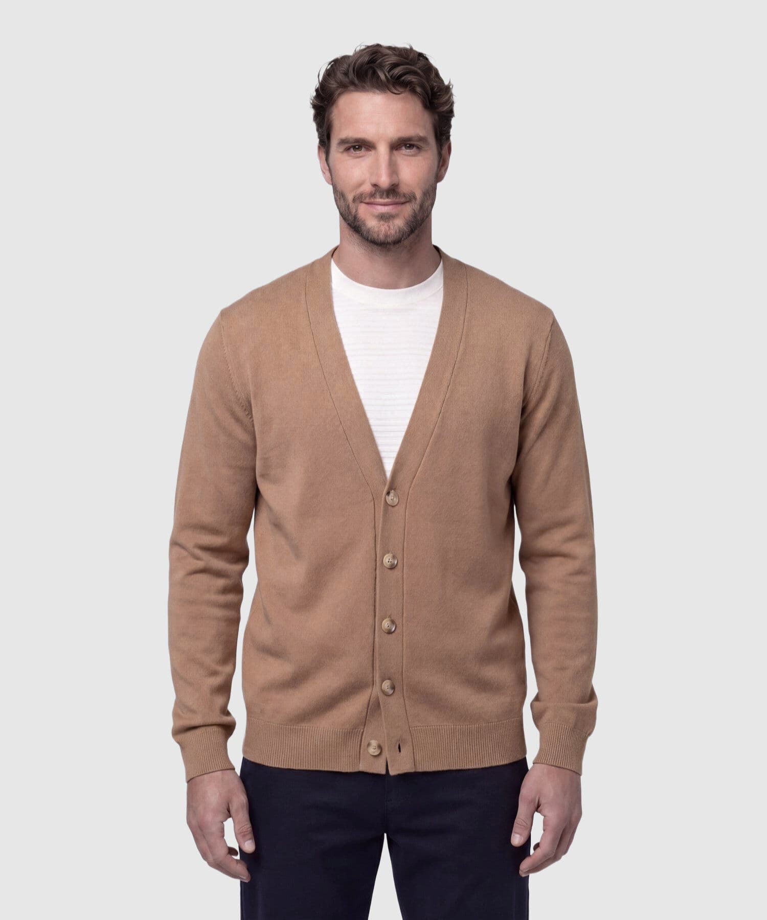 Buzo Valentina Texturizado café para hombre, vista 3