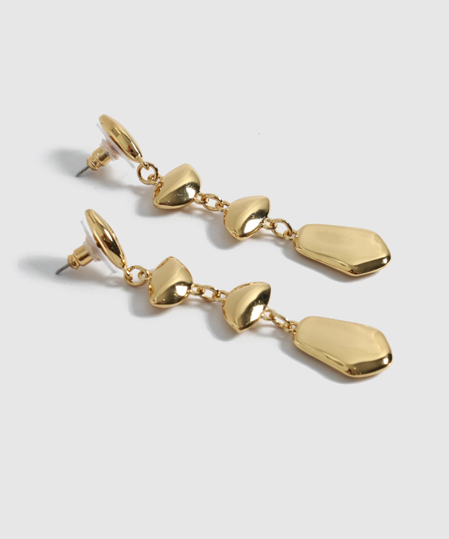 Aretes Elisa Edición Lino dorado para mujer, vista 3
