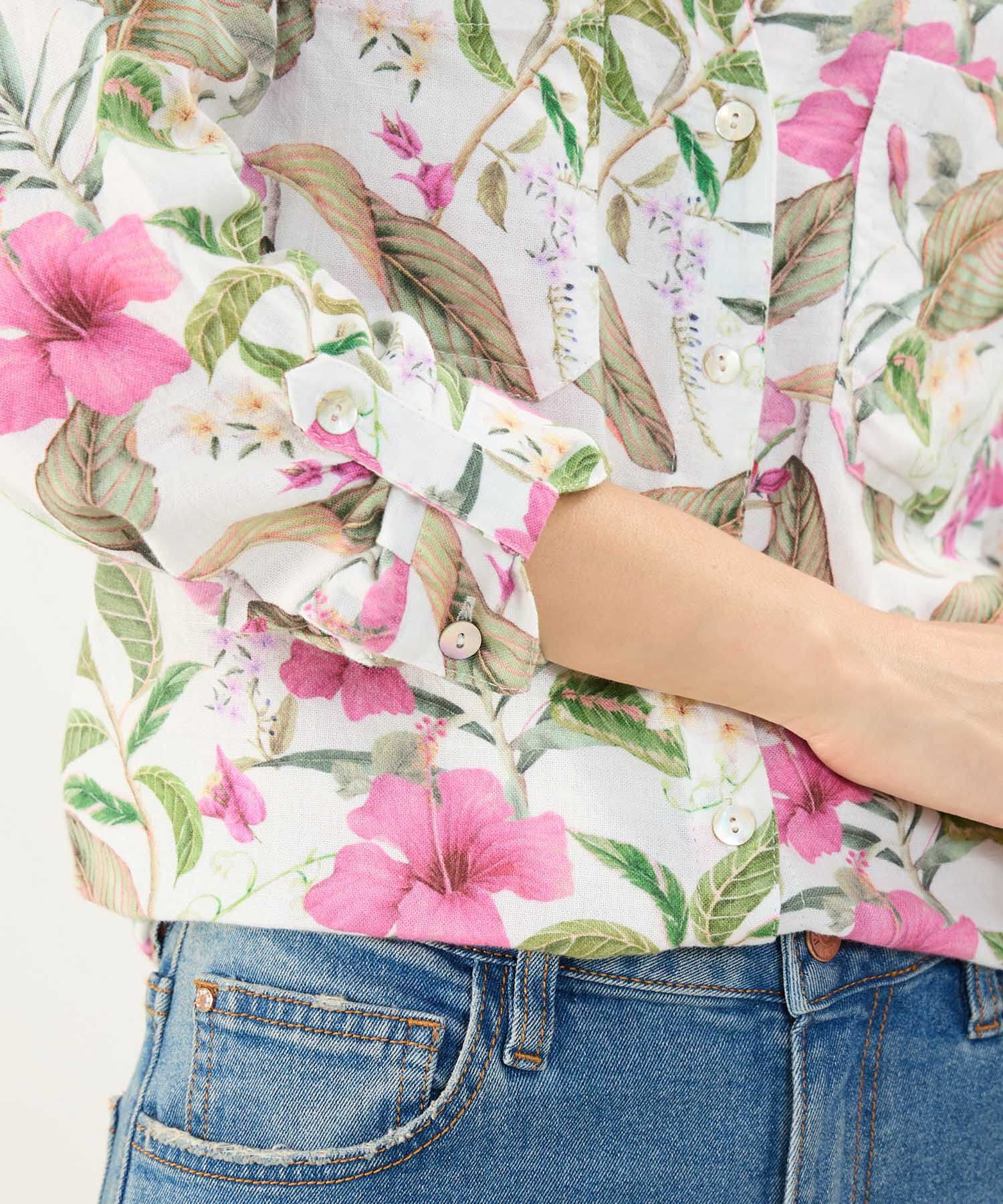 Blusa Orquídea Contemporáneo azul índigo para mujer, vista 5