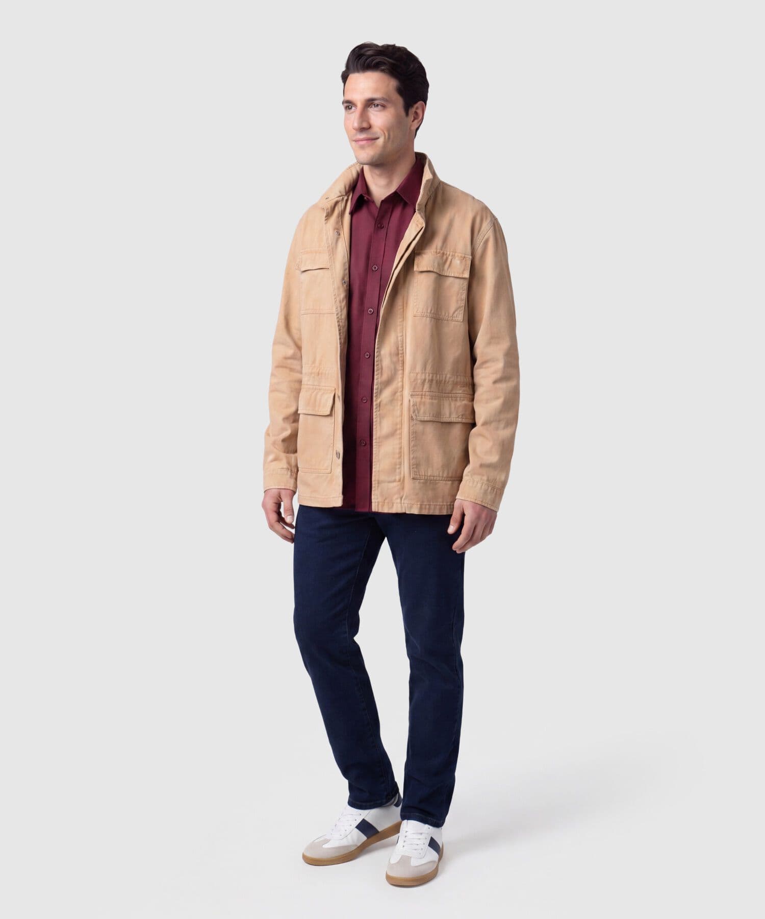 Camisa Encanto Relajado camel para hombre, vista 2