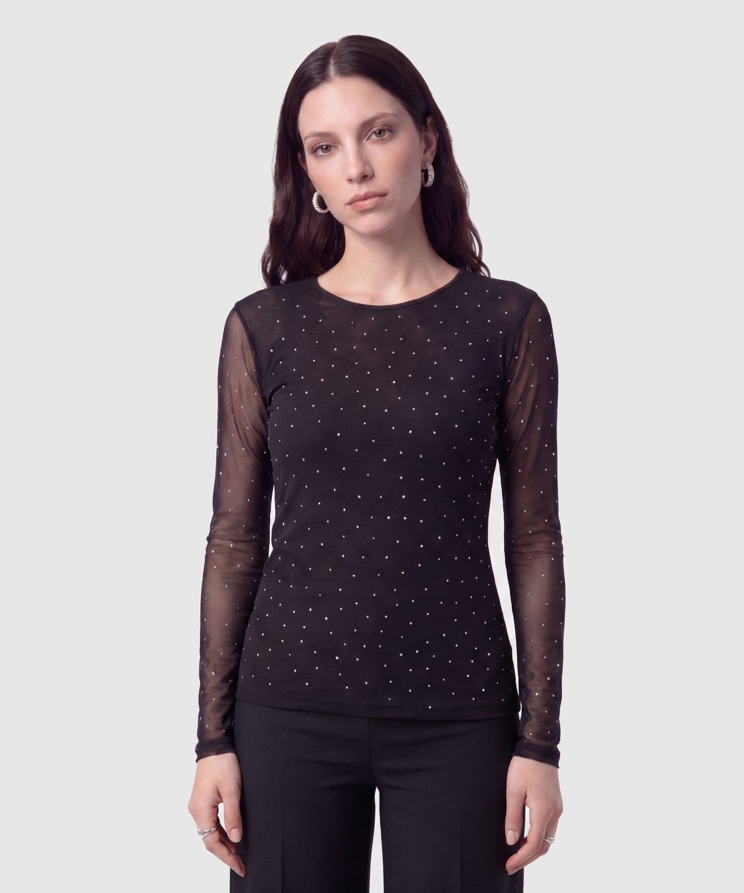Camiseta Marea Suave negro para mujer, vista principal