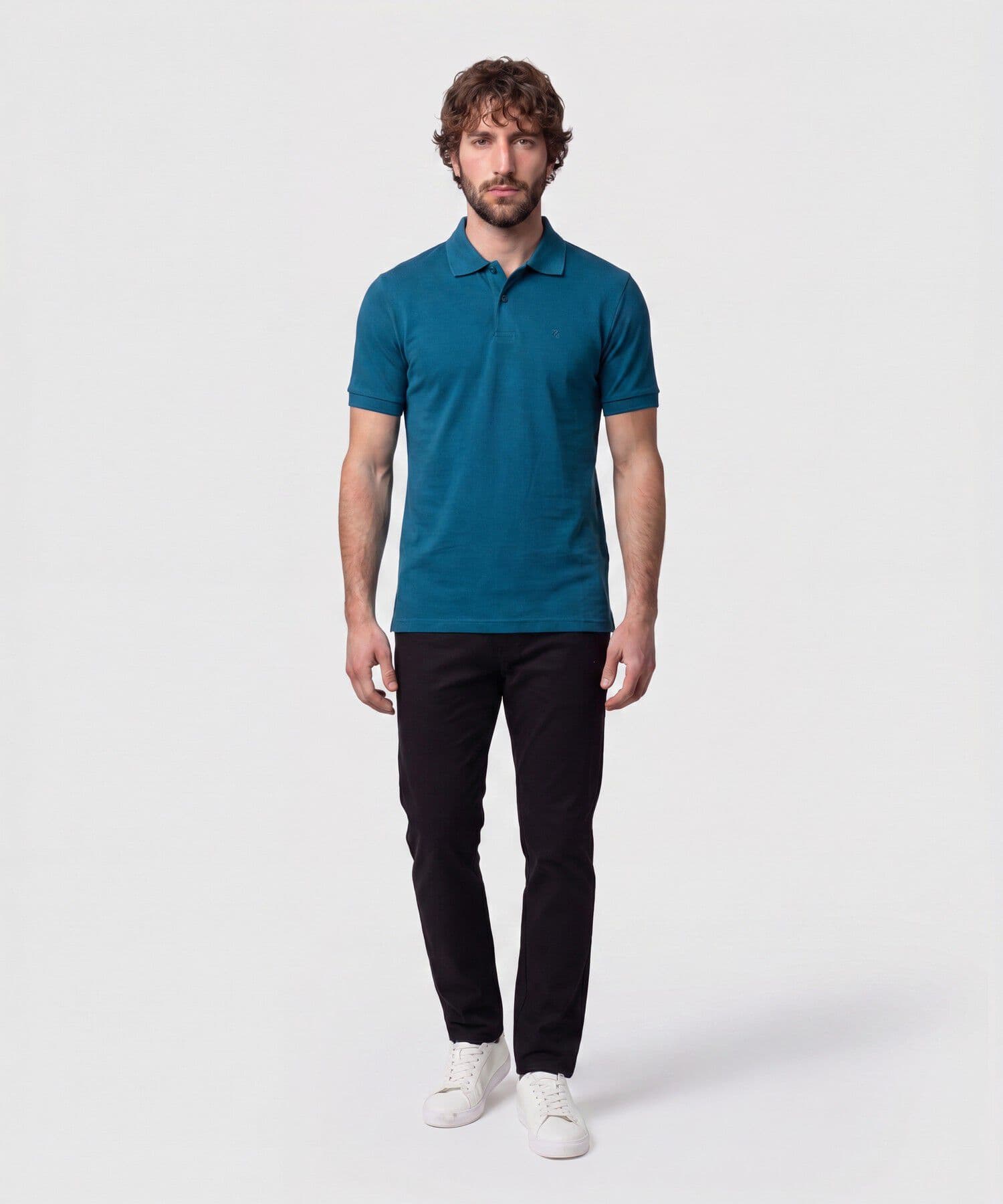 Polo Orquídea de Viaje azul marino para hombre, vista 2