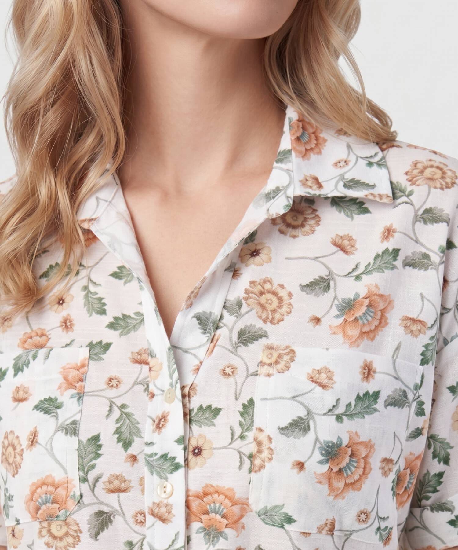 Camisa Marfil Sastre blanco para mujer, vista 3
