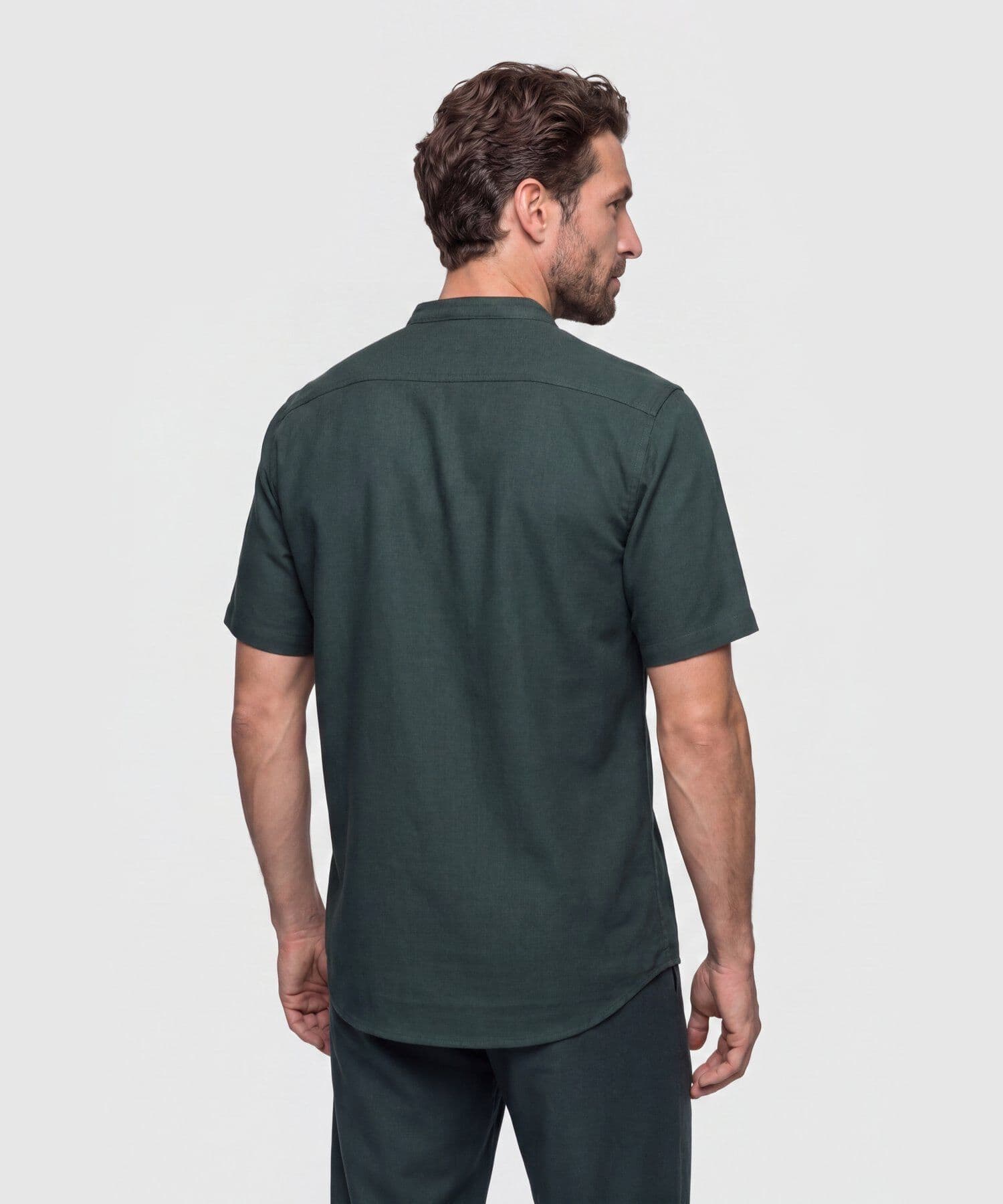 Camisa Cobalto Esencial verde oliva para hombre, vista 4