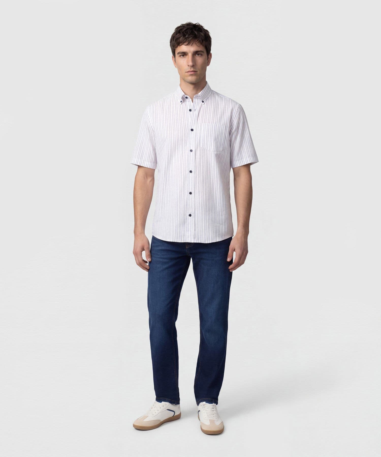 Camisa Cobalto Ligero azul marino para hombre, vista 2