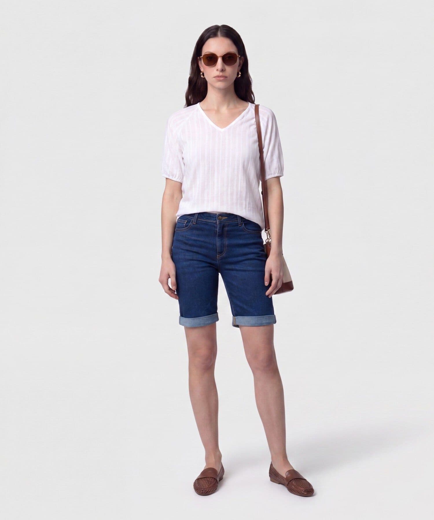 Blusa Marfil de Viaje blanco para mujer, vista 2