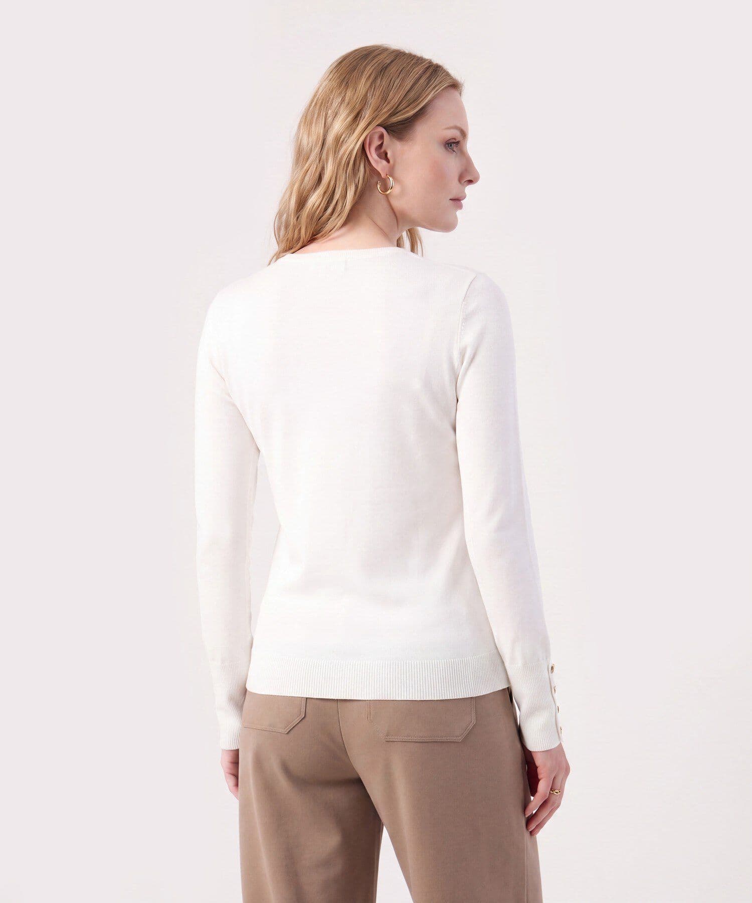Buzo Encanto Fluido blanco para mujer, vista 4