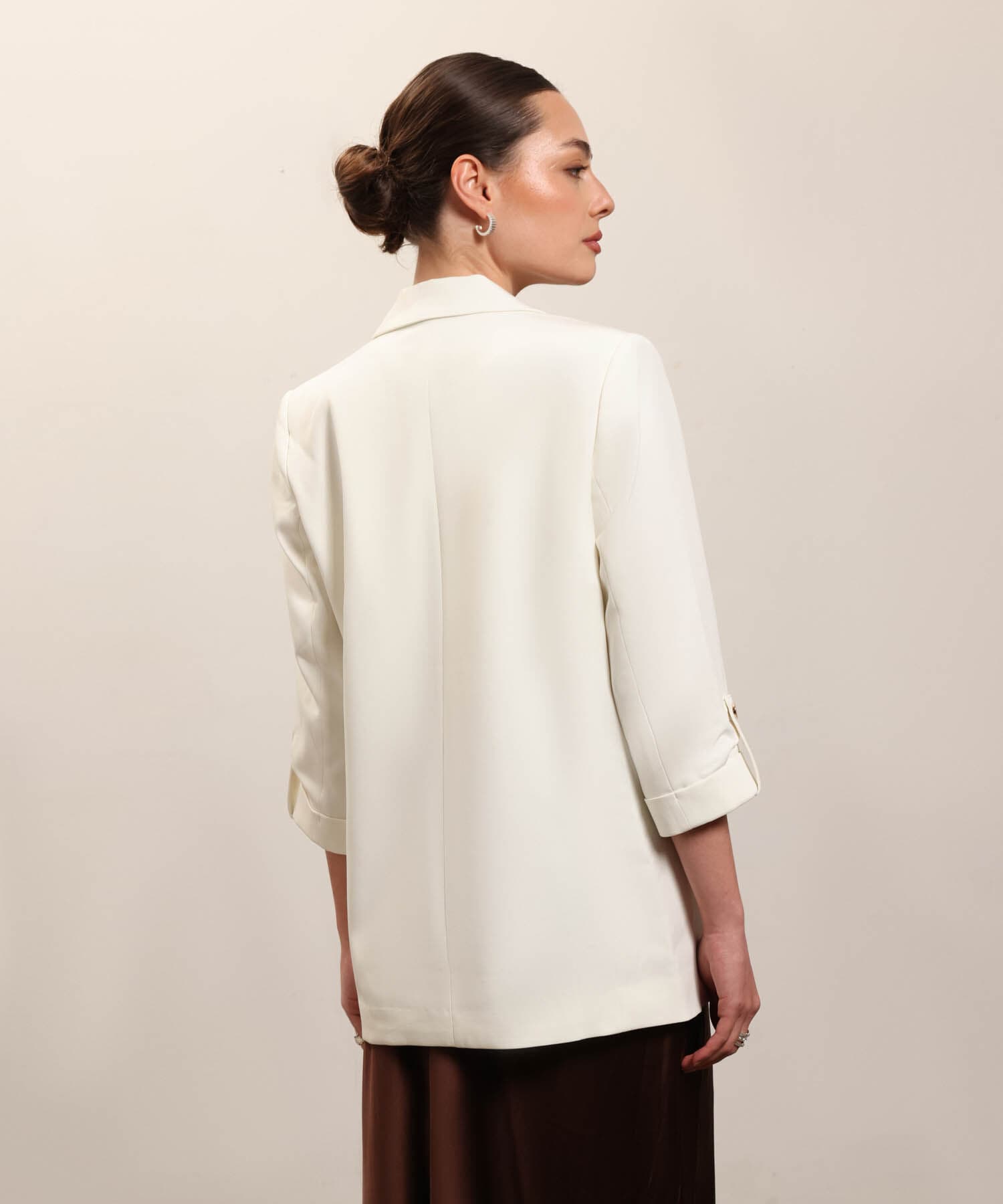 Chaqueta Marea Texturizado blanco para mujer, vista 4