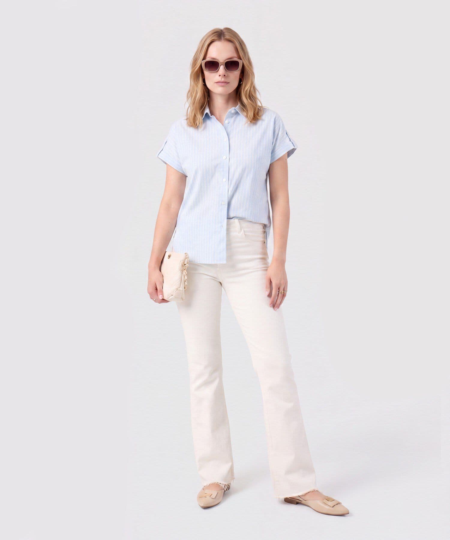 Camisa Cauce Ligero azul marino para mujer, vista 2