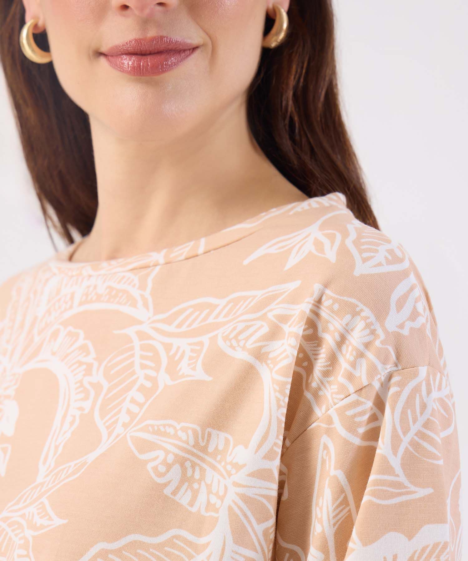 Camiseta Cauce Contemporáneo gris humo para mujer, vista 3