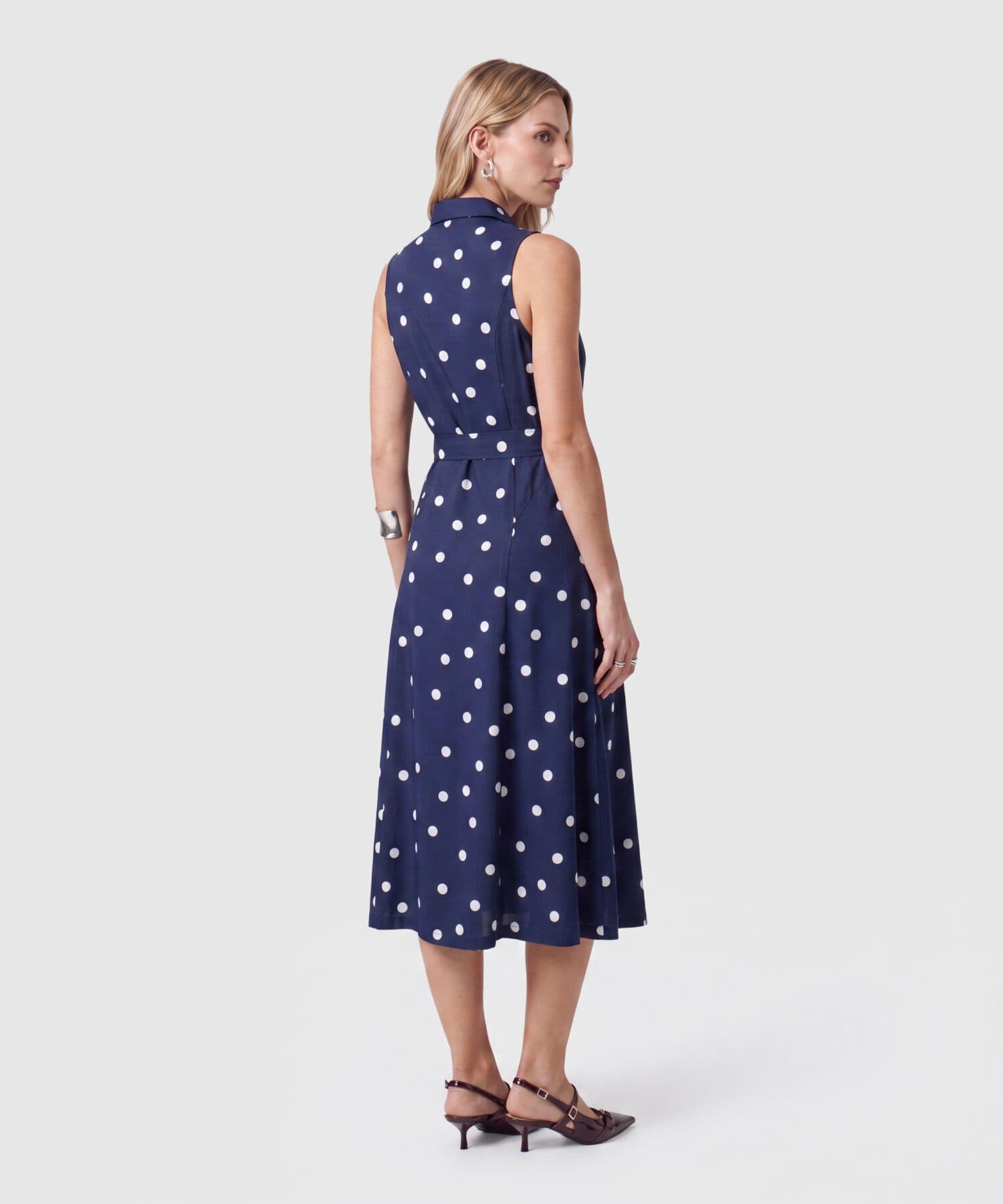 Vestido Jacaranda Natural azul marino para mujer, vista 4