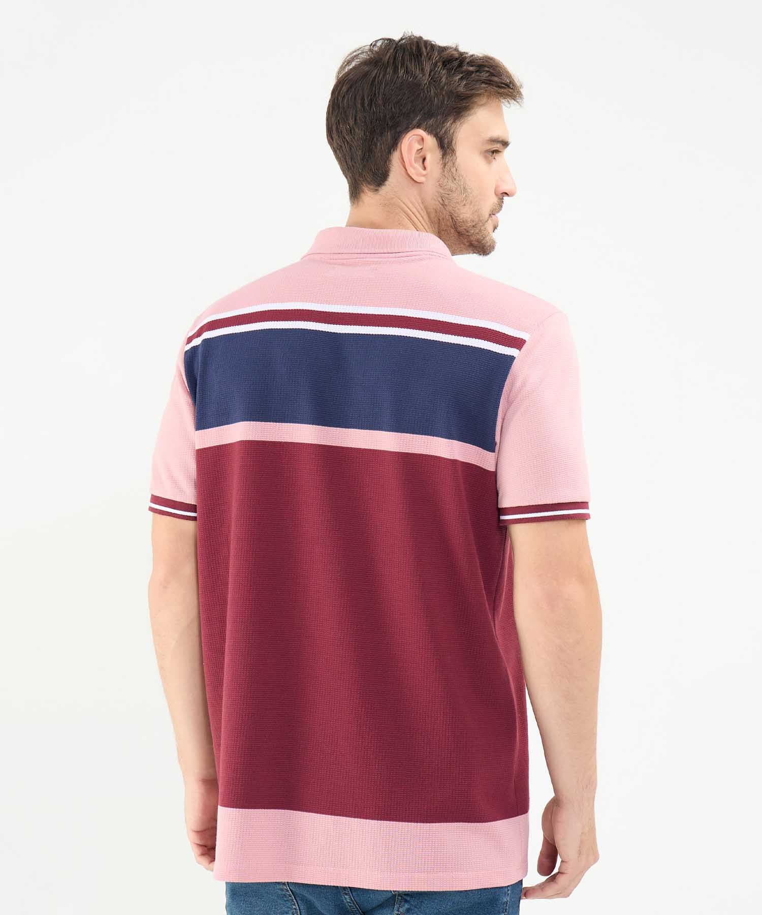 Polo Selva Suave rojo granada para hombre, vista 4