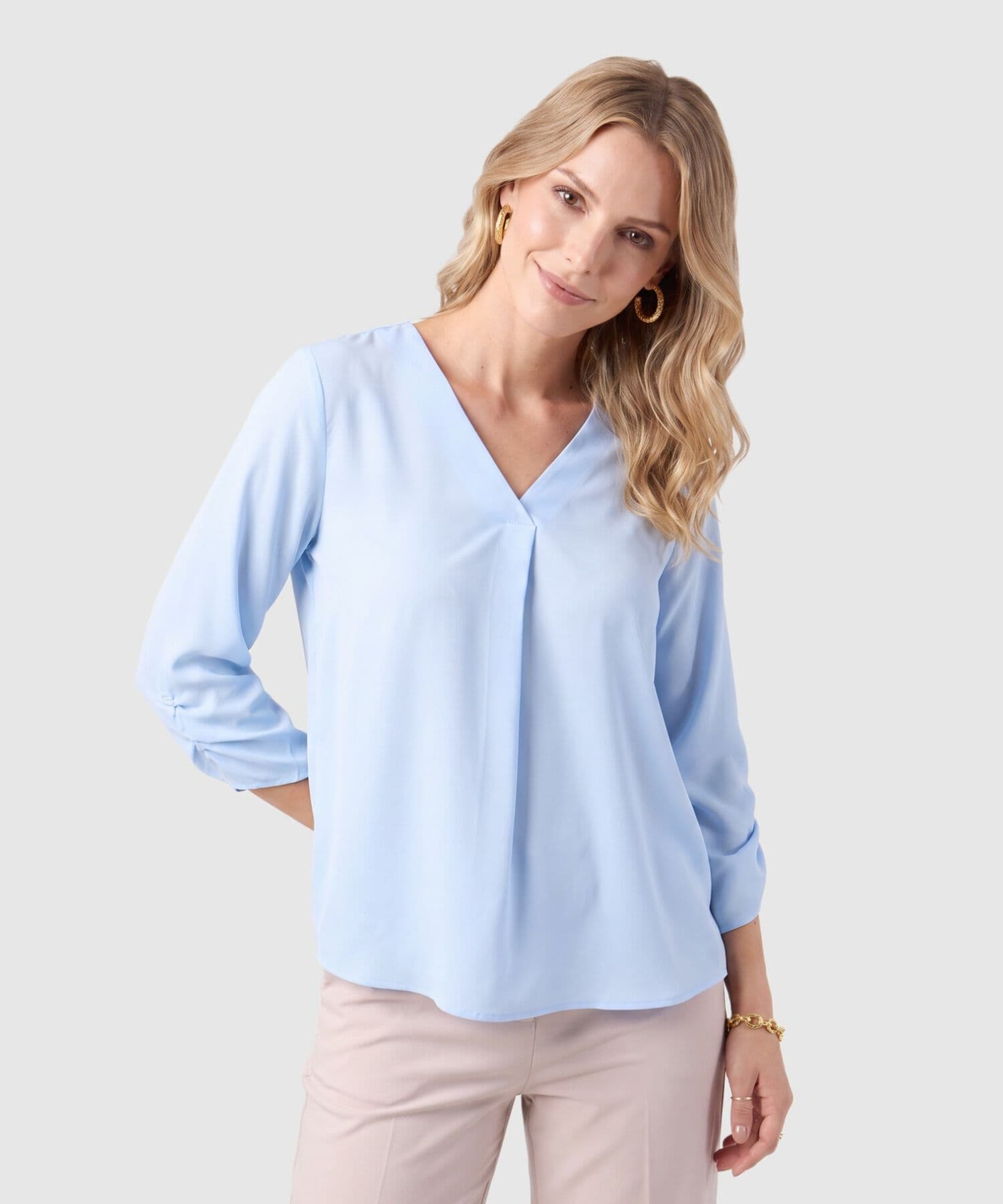 Blusa Violeta Contemporáneo azul marino para mujer, vista principal