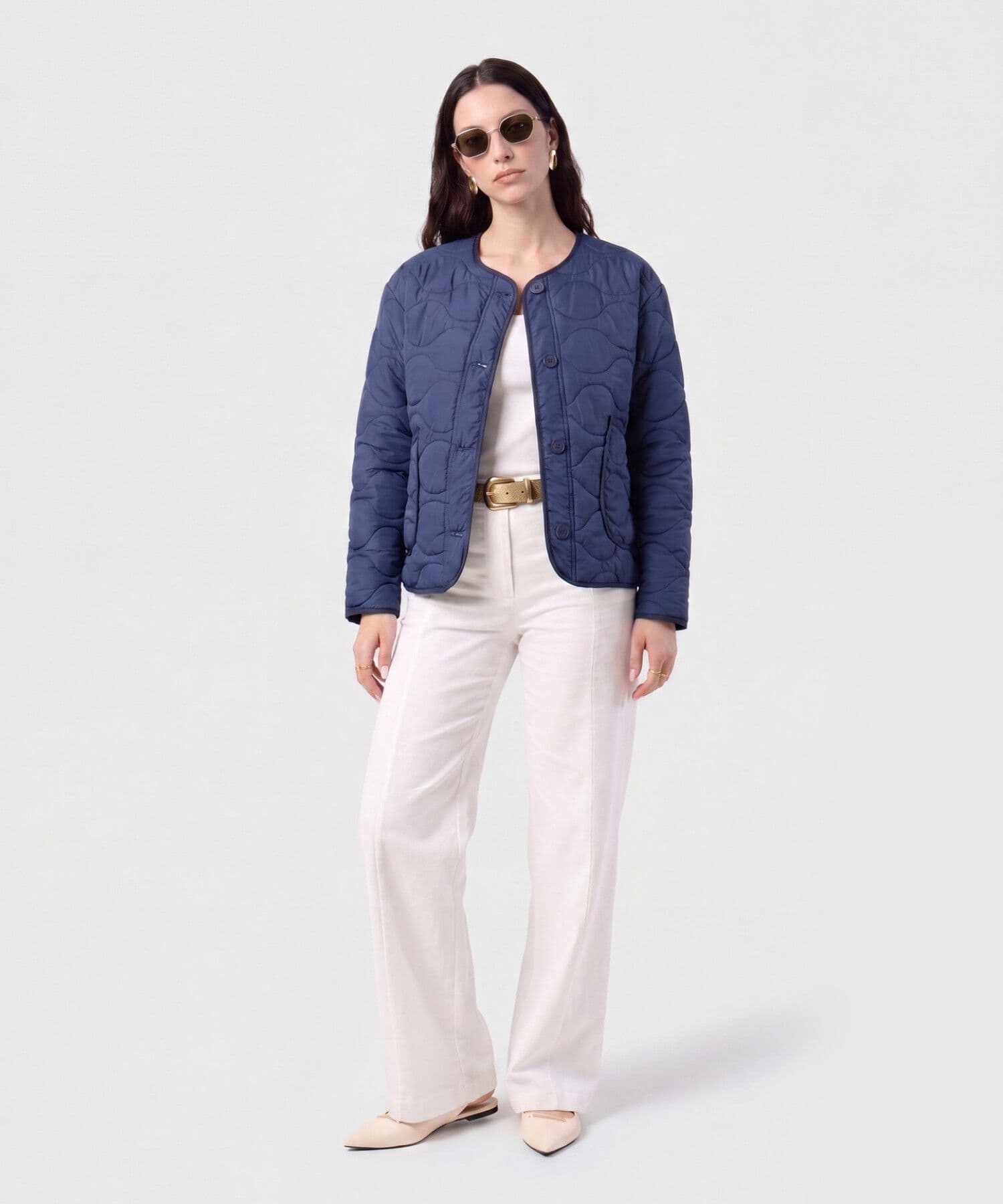 Chaqueta Carmín Natural azul marino para mujer, vista 2