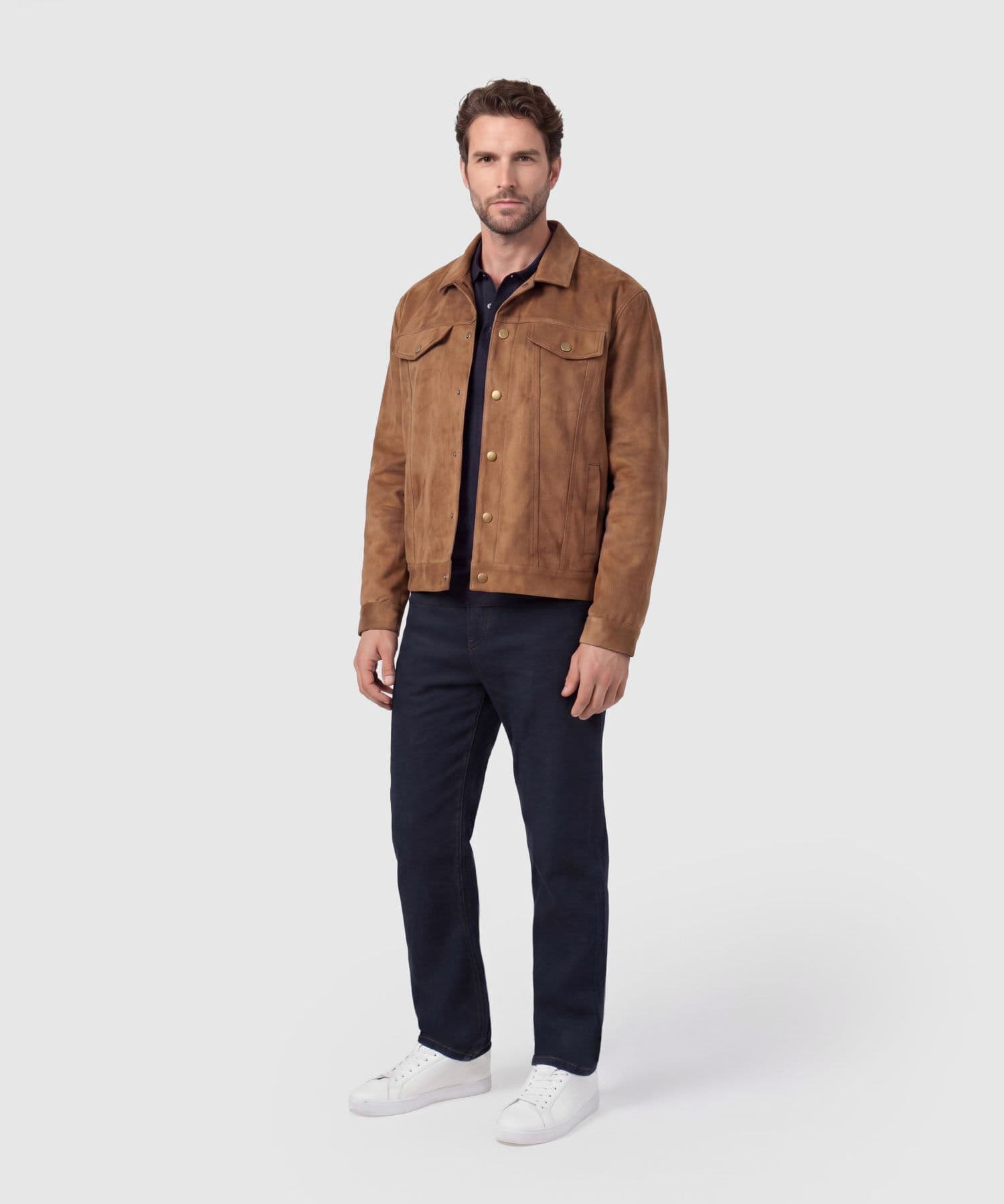 Polo Cauce Relajado azul marino para hombre, vista 2