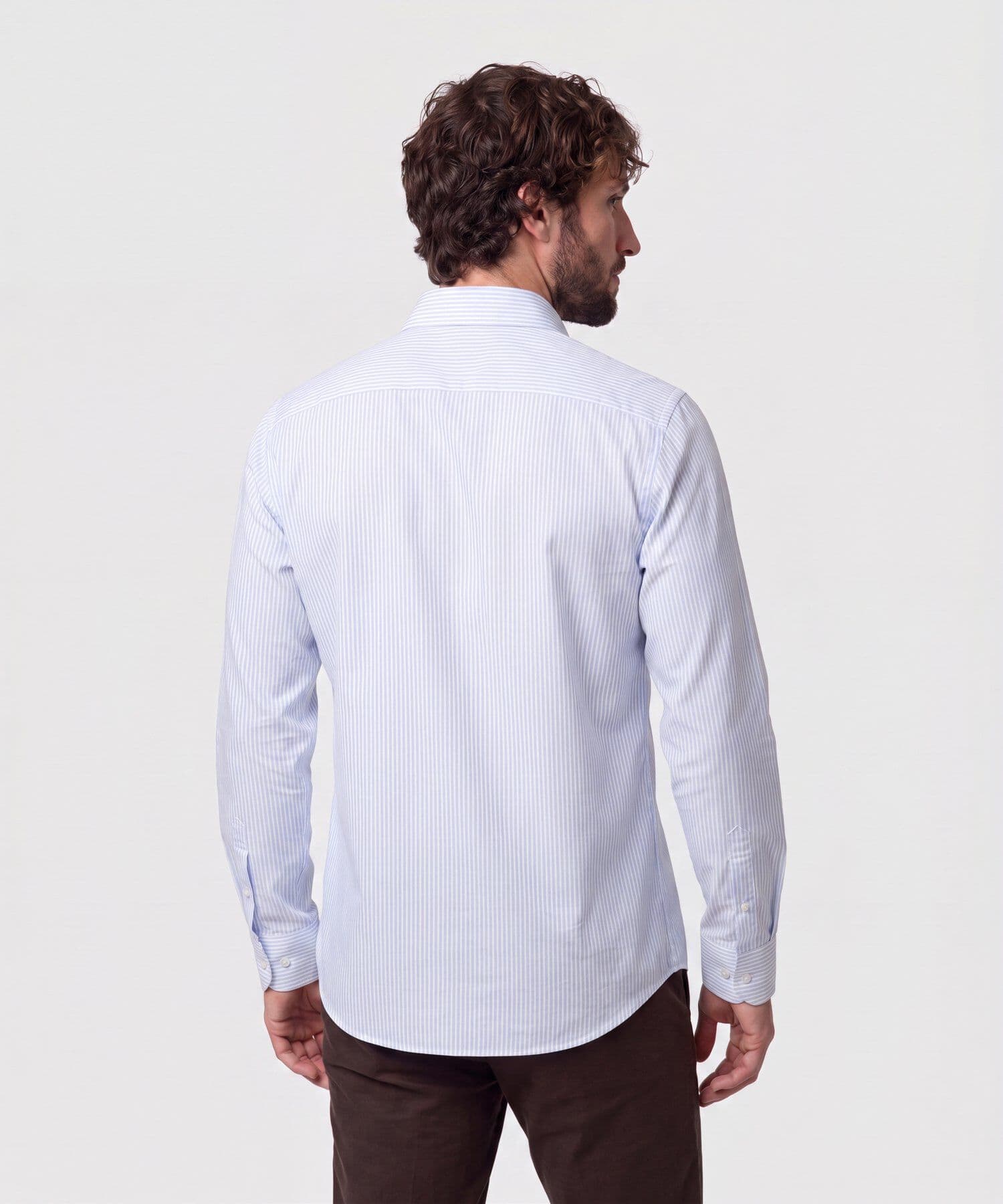 Camisa Brisa Texturizado azul marino para hombre, vista 4