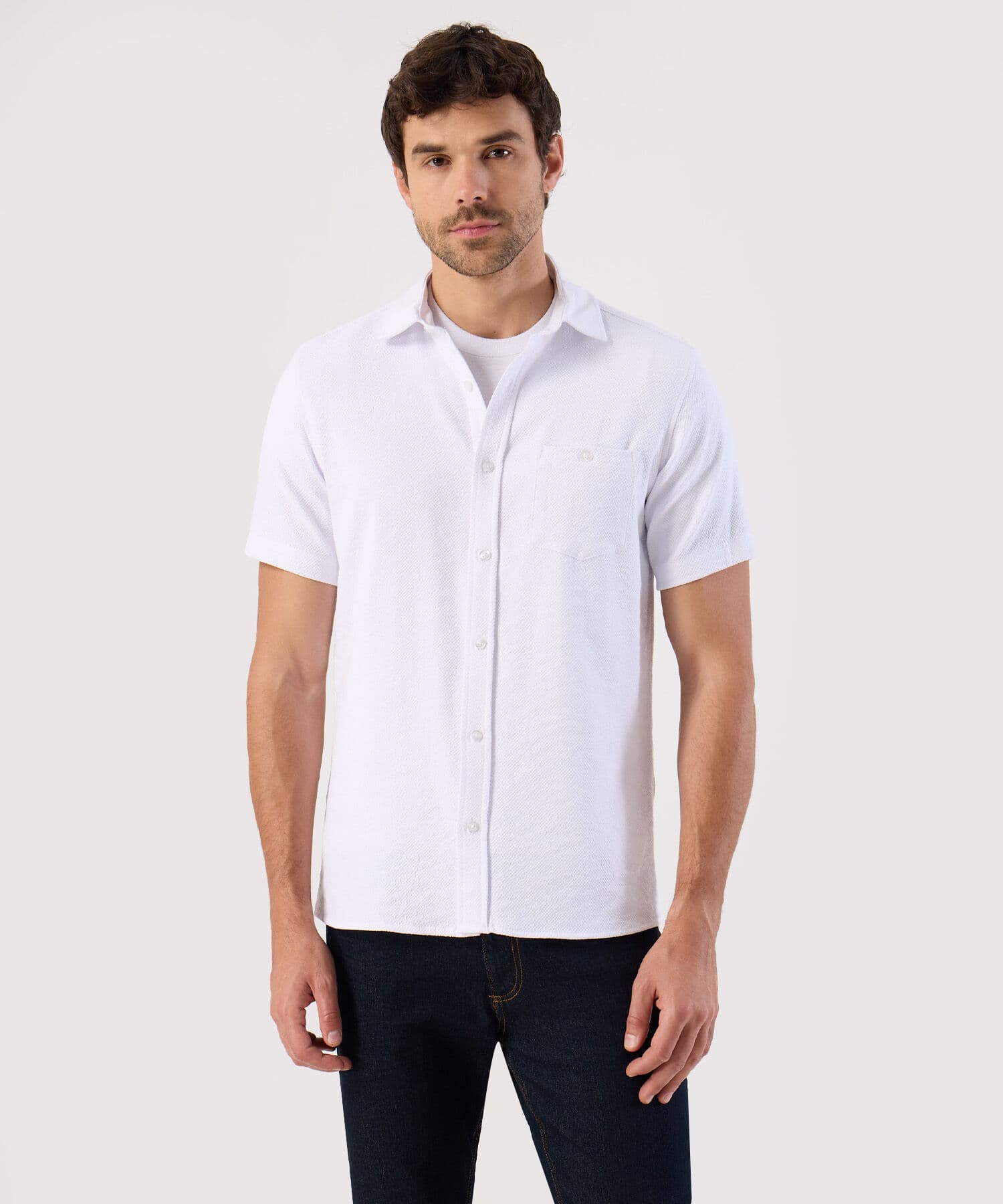 Camisa Cedro Clásico blanco para hombre, vista principal