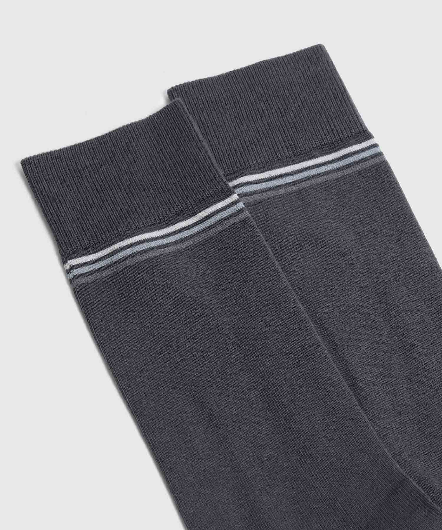 Medias Sabana Relajado gris humo para hombre, vista 2