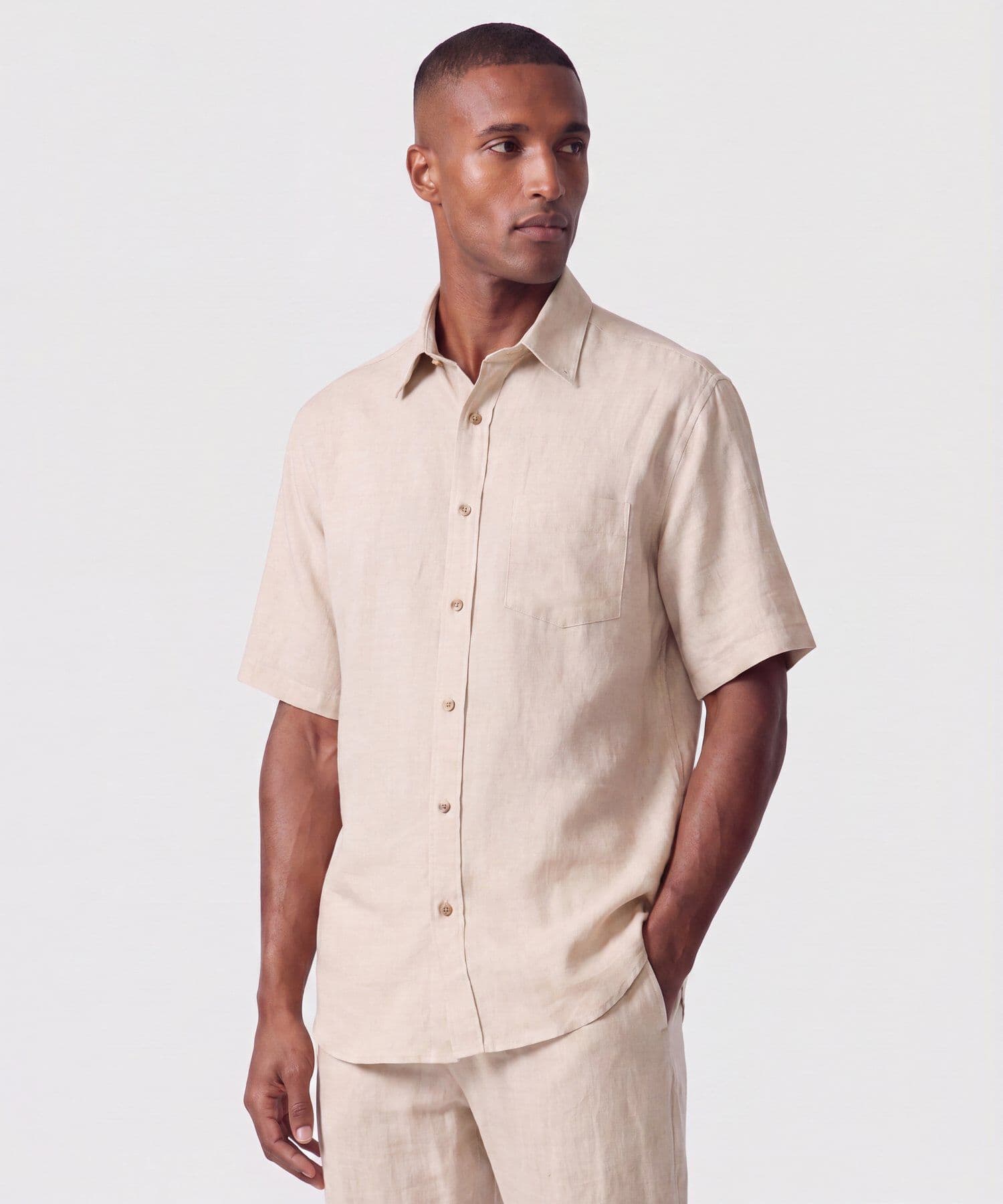 Camisa Marea de Día arena para hombre, vista principal