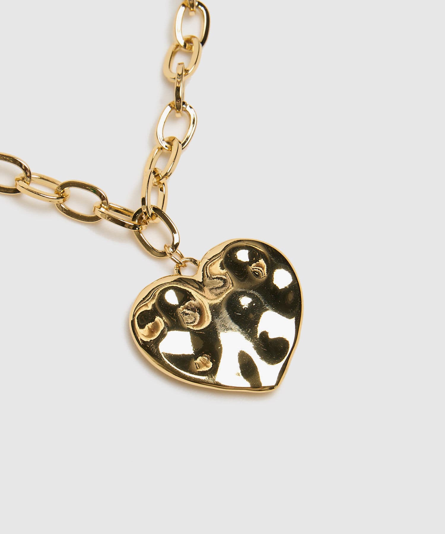Collar Orquídea Texturizado dorado para mujer, vista 2
