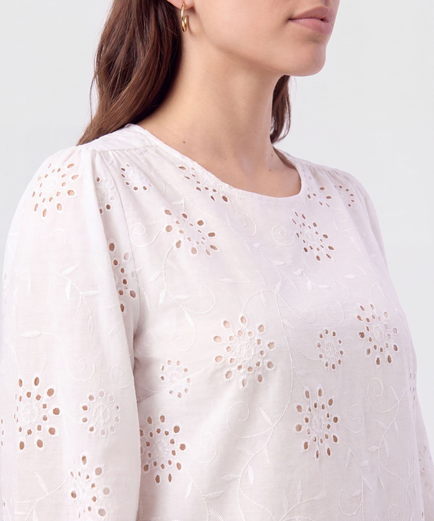 Blusa Sierra Clásico blanco para mujer, vista 3