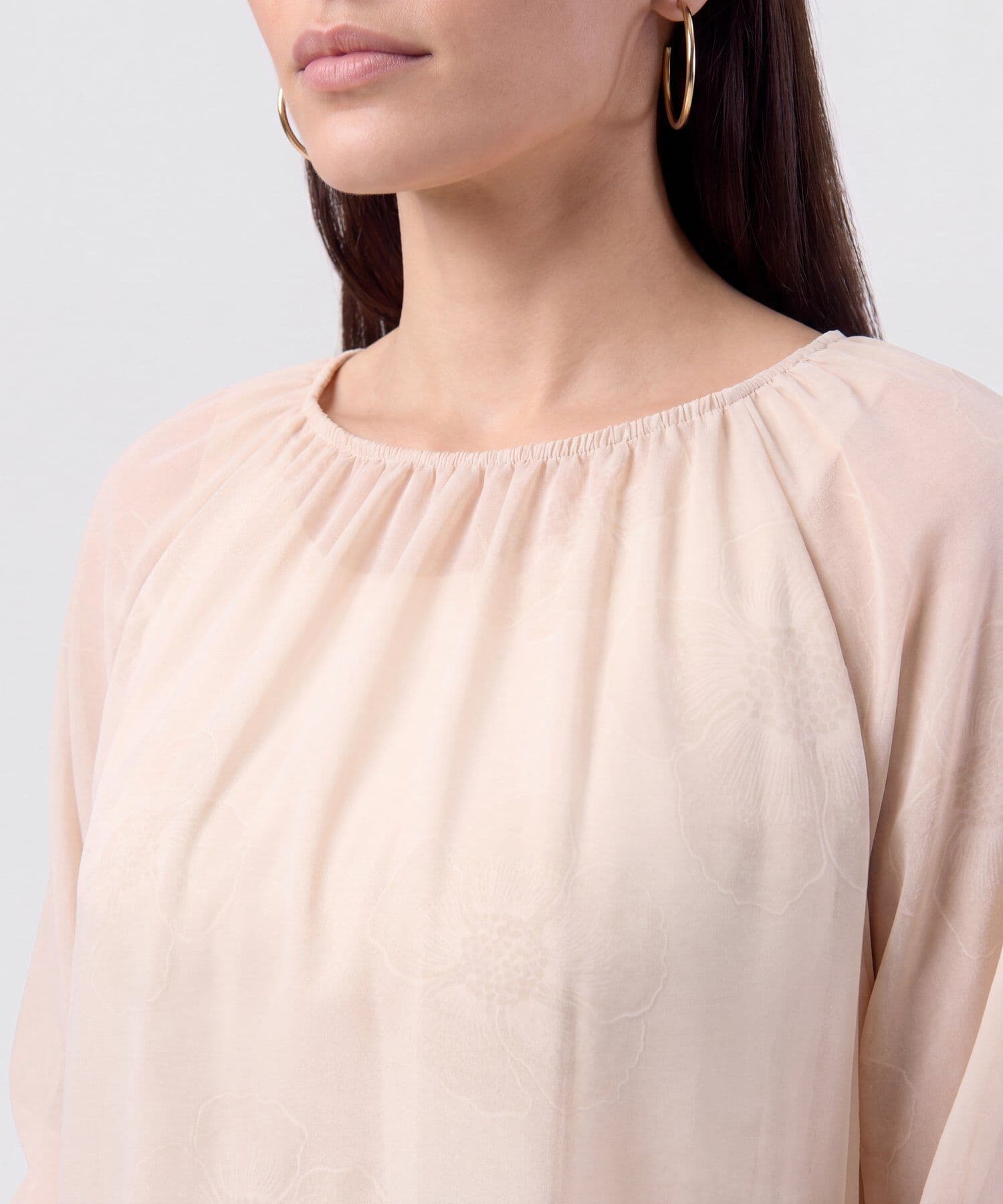 Blusa Elisa Natural arena para mujer, vista 3