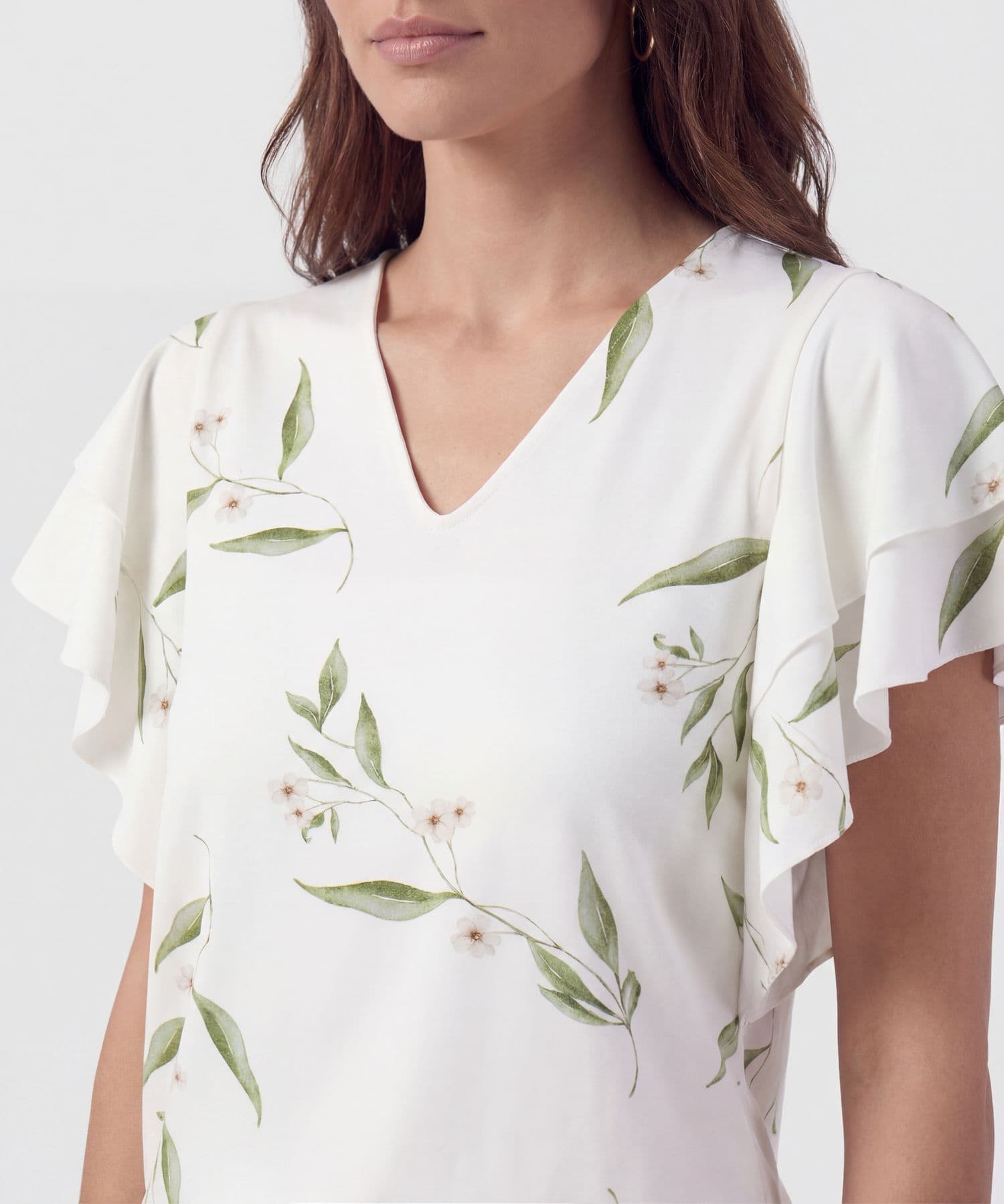 Camiseta Sierra Minimalista blanco para mujer, vista 3