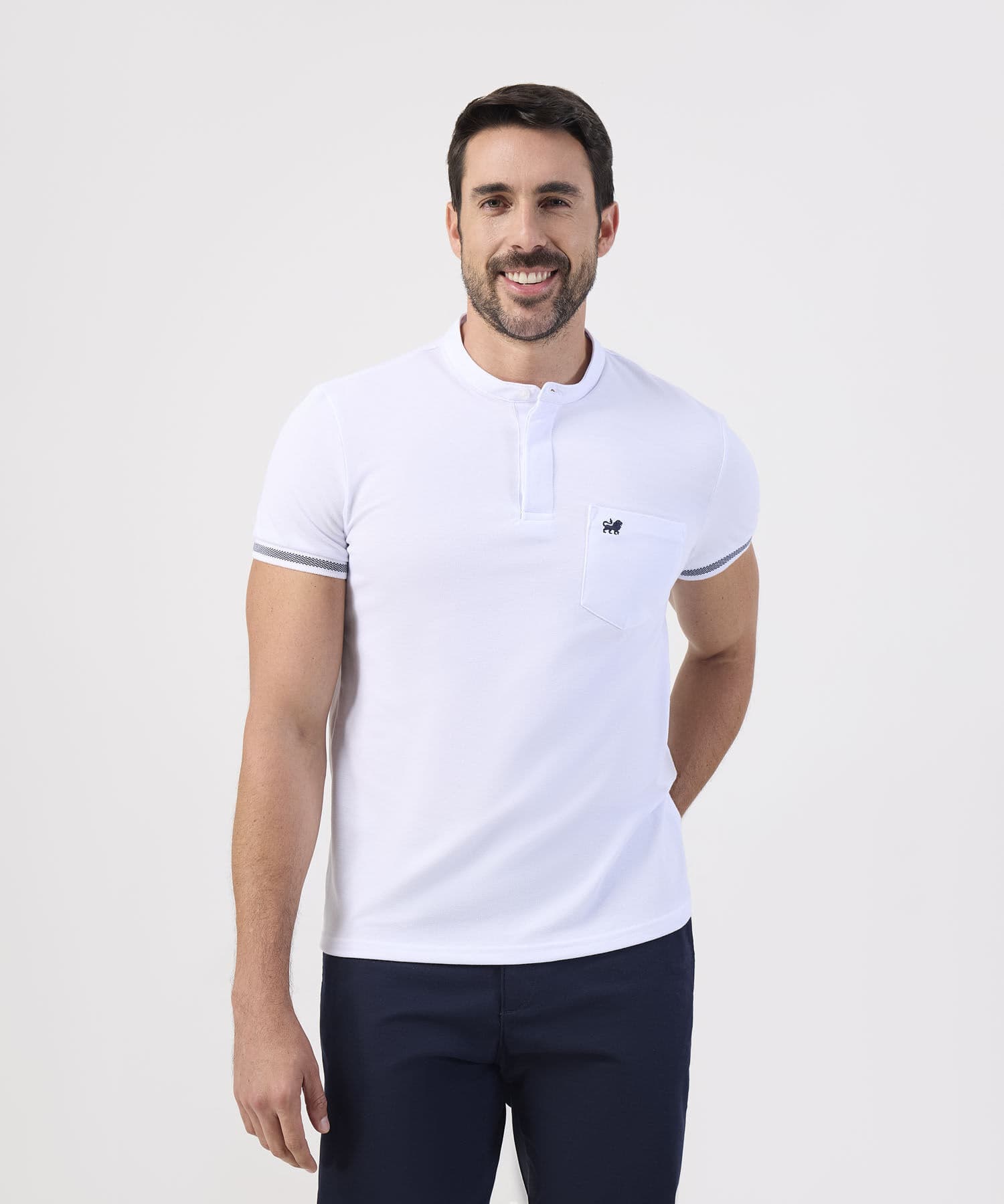 Polo Dalia Urbano blanco para hombre, vista principal