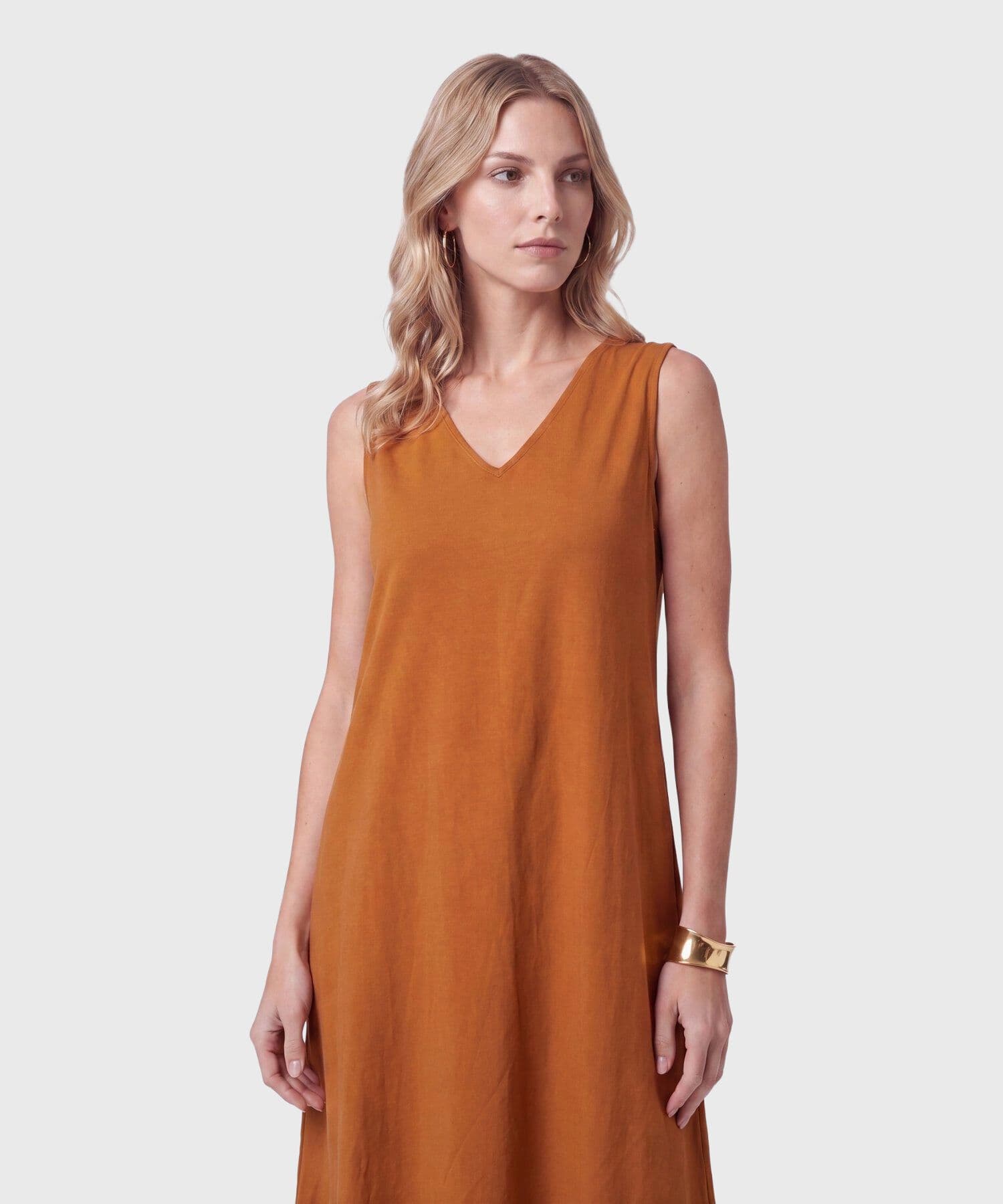 Vestido Emilia Suave café para mujer, vista 2