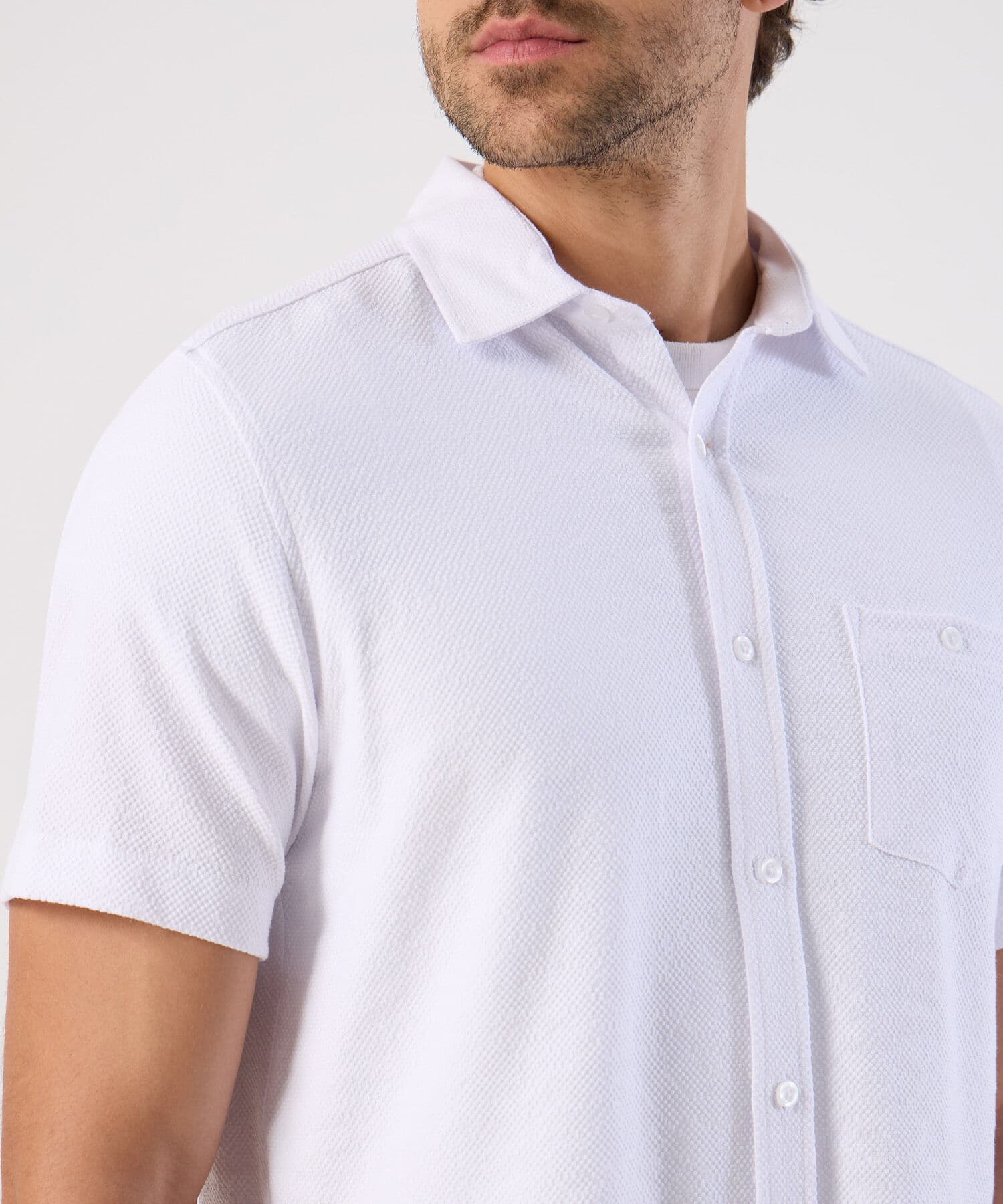 Camisa Guayacán de Ciudad blanco para hombre, vista 3
