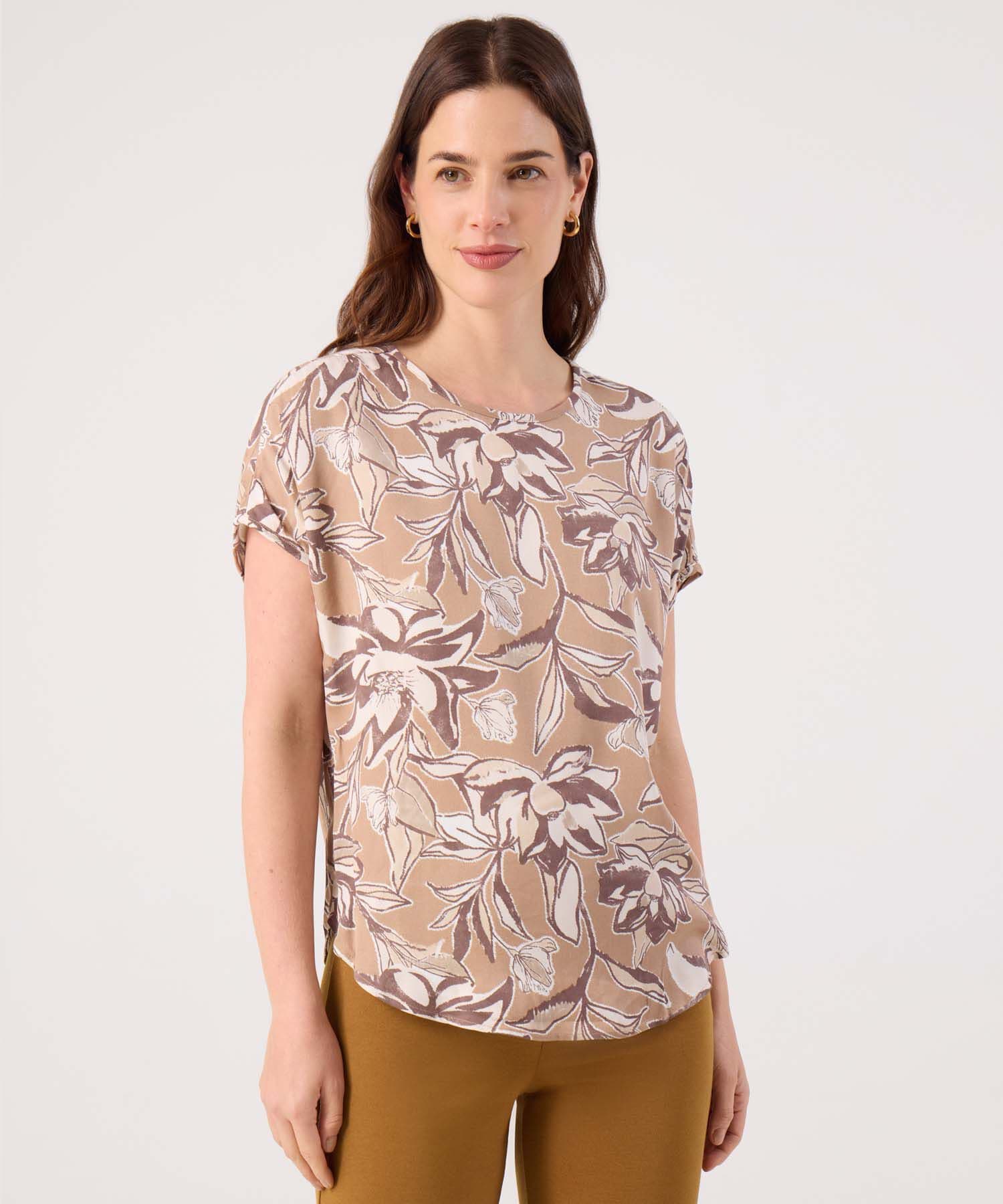 Blusa Azahar Contemporáneo café para mujer, vista principal
