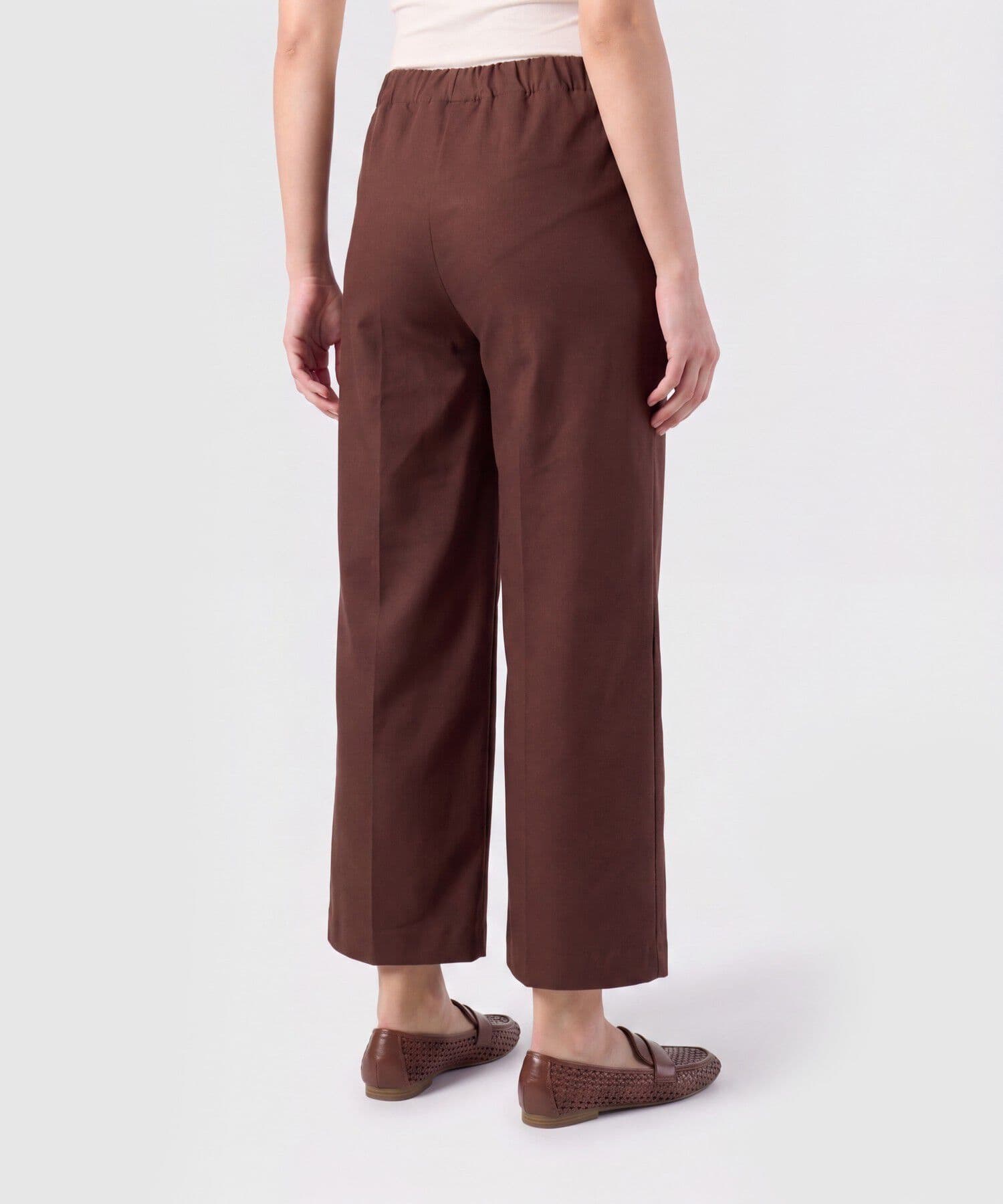 Pantalón Valle Edición Lino café para mujer, vista 4
