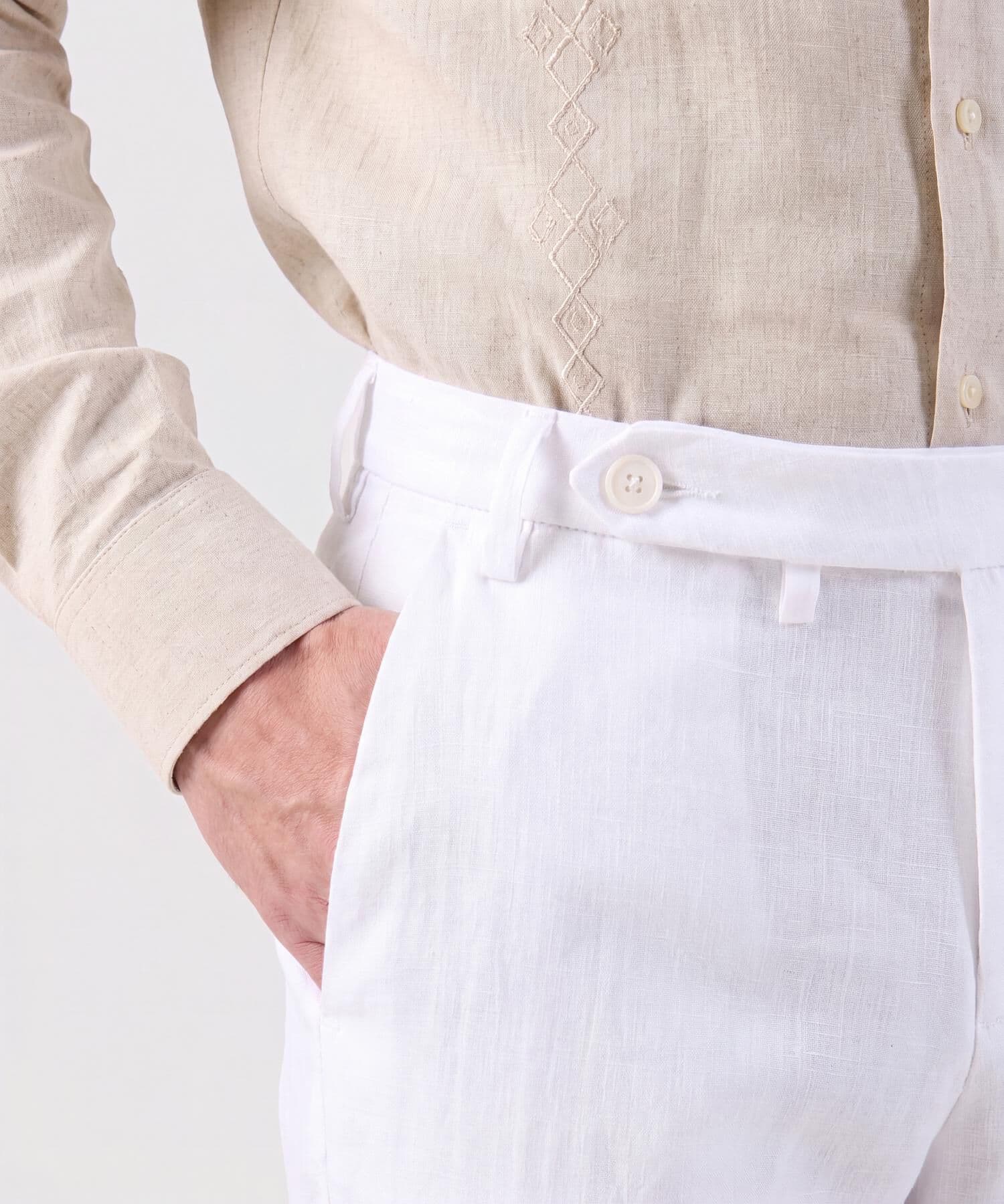 Pantalón Emilia de Viaje blanco para hombre, vista 3
