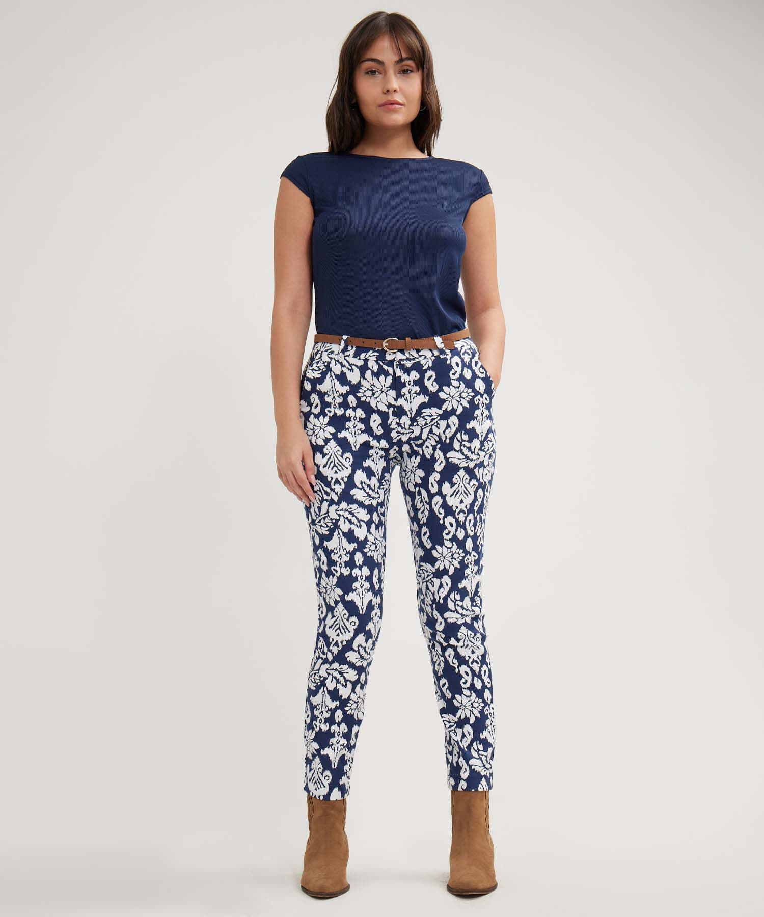 Pantalón Cobalto Sastre azul marino para mujer, vista 2